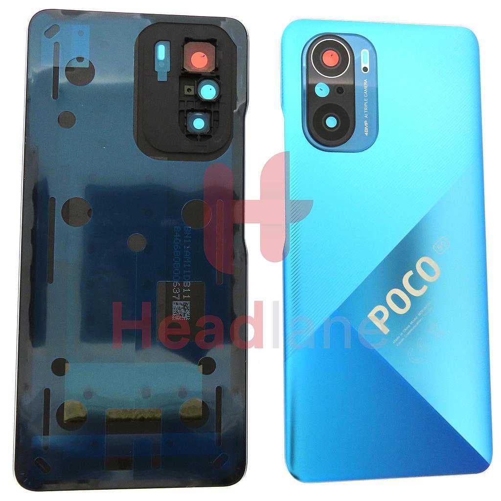 Xiaomi Poco F3 Back / Battery Cover - Blue - 56000CK11A00 - Xiaomi Replacement Part