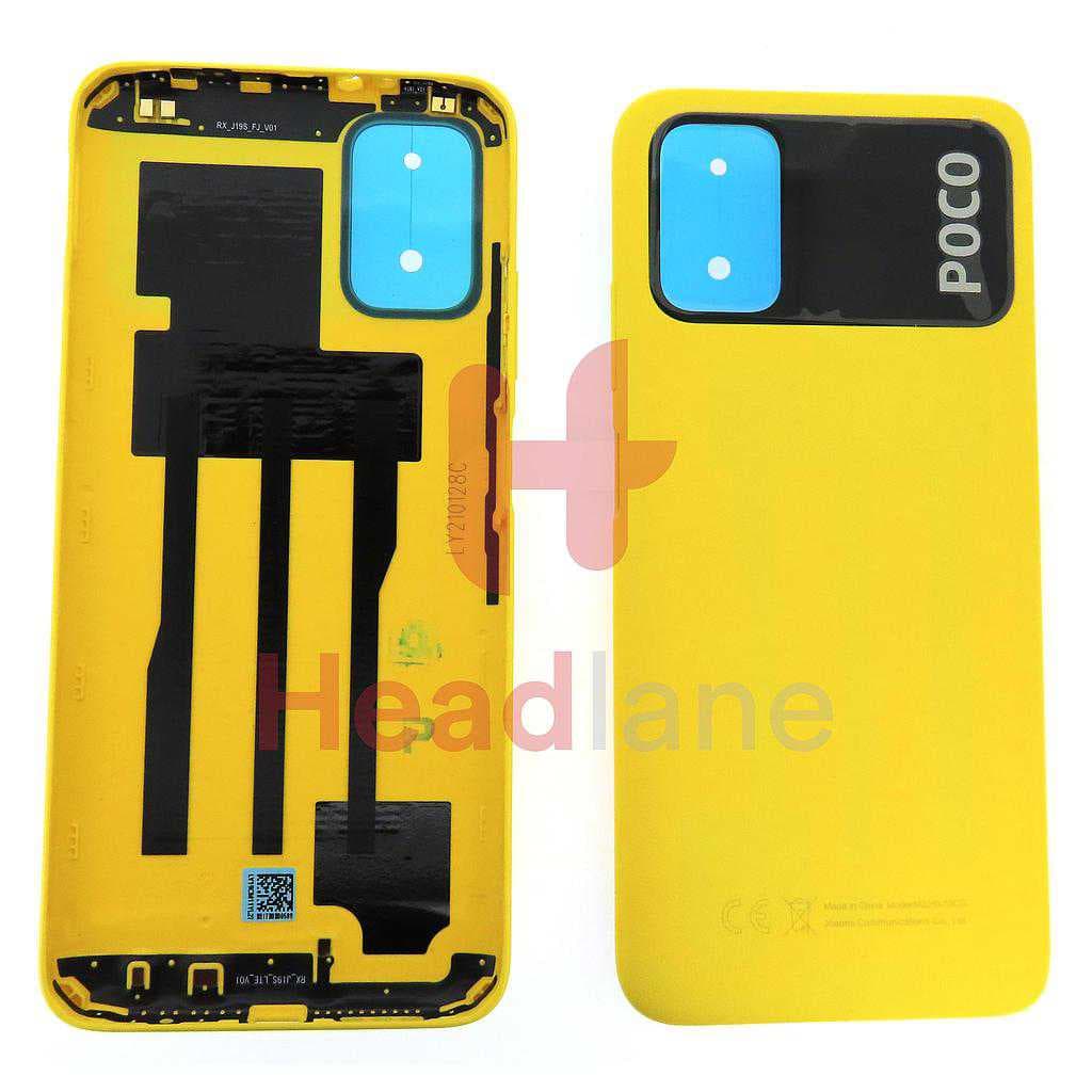 Xiaomi Poco M3 Back / Battery Cover - Yellow - 55050000QL9X - Xiaomi Replacement Part