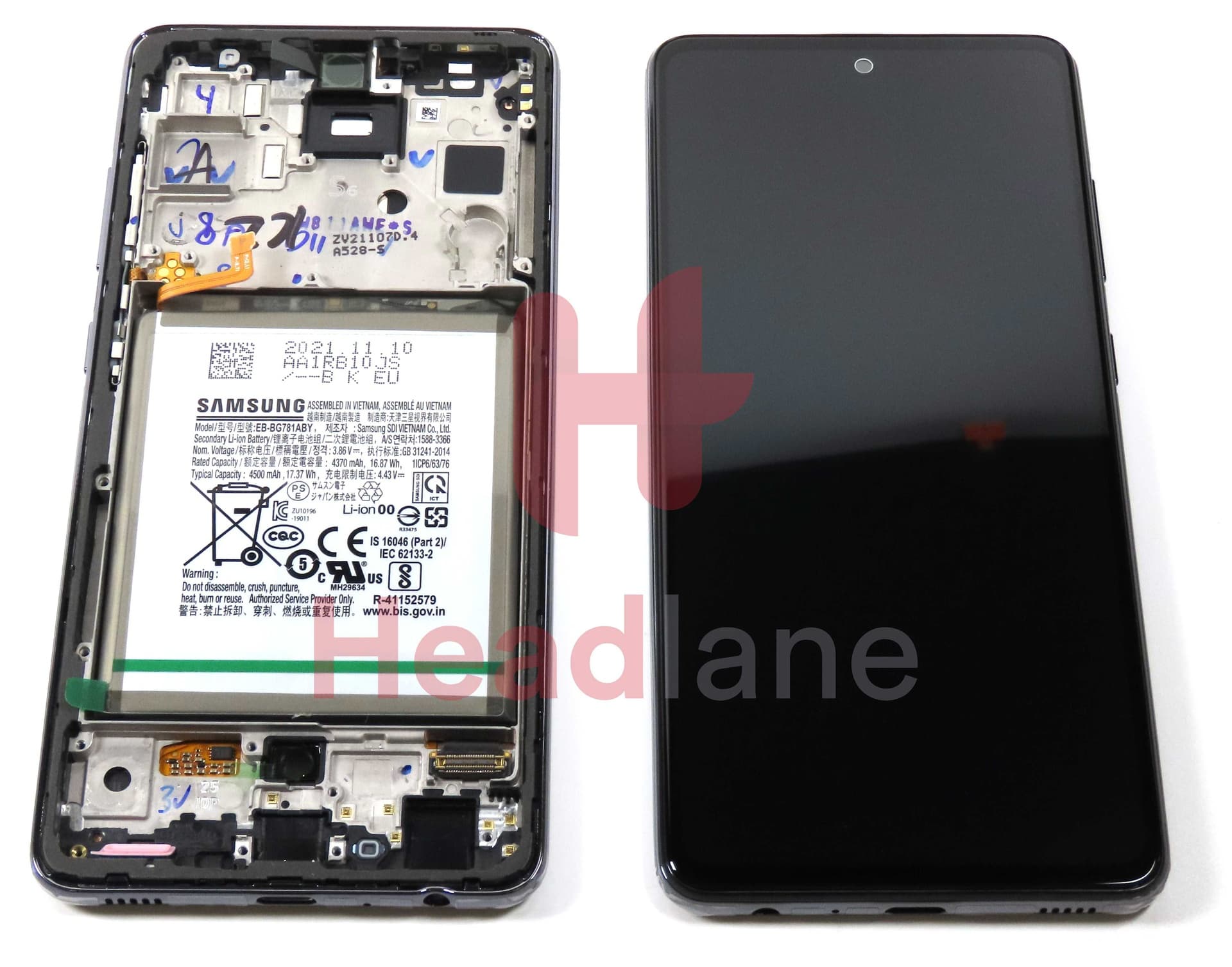 Samsung SM-A528 Galaxy A52s 5G LCD Display / Screen + Touch + Battery - Black - GH82-26912A - Samsung Replacement Part