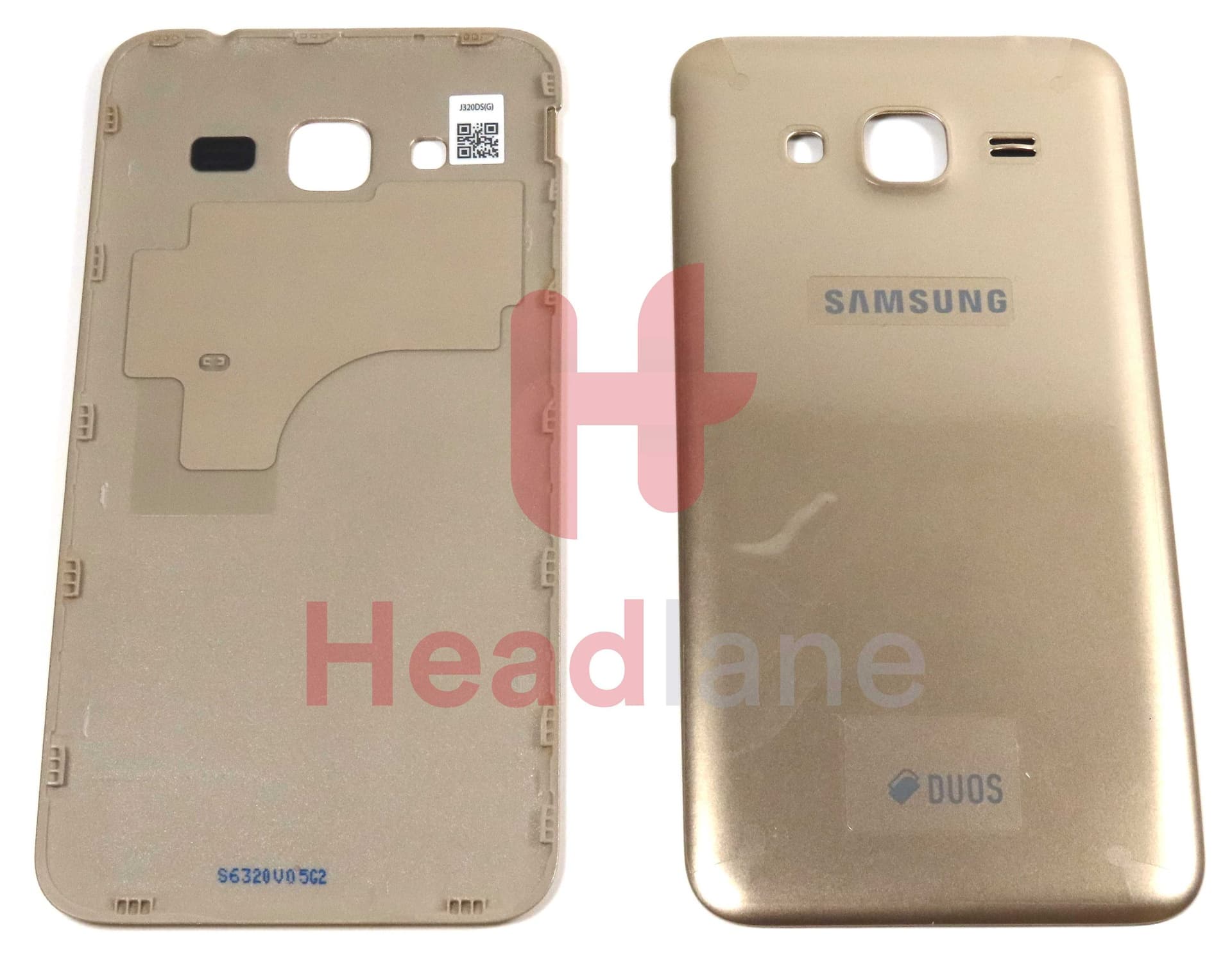 Samsung SM-J320F Galaxy J3 (2016) Back / Battery Cover - Gold (DUOS) - GH98-38690B - Samsung Replacement Part