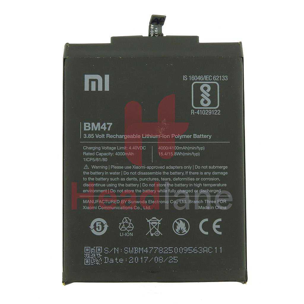 Xiaomi Redmi 4X Redmi 3 BM47 4100mAh Internal Battery - 290403100004 - Xiaomi Replacement Part