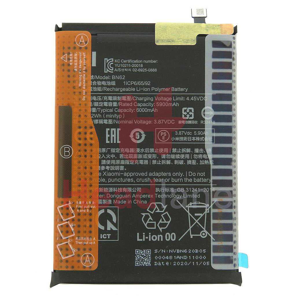 Xiaomi Redmi 9T BN62 6000mAh Battery - 46020000521G - Xiaomi Replacement Part