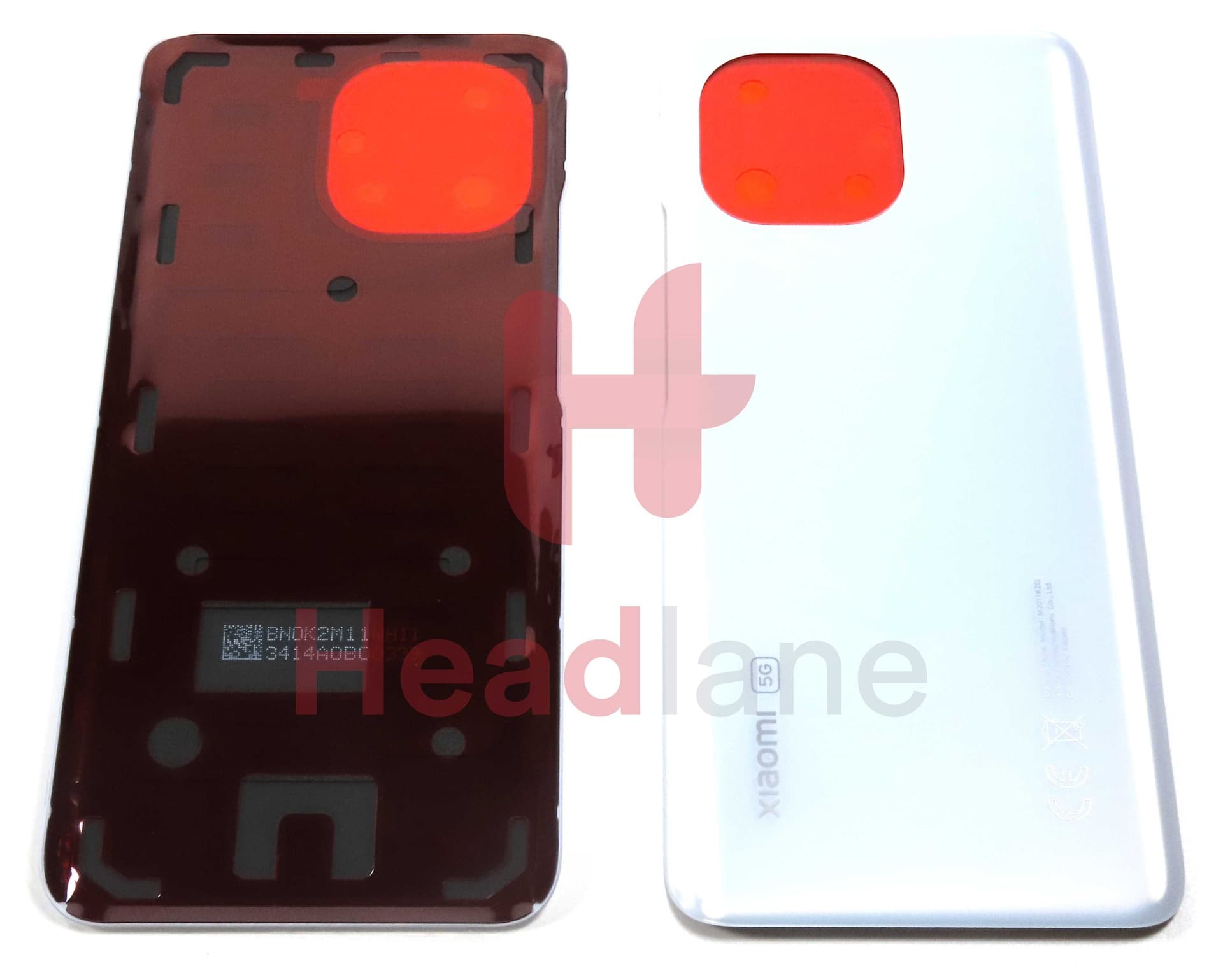 Xiaomi Mi 11 5G Back / Battery Cover - White - 550500014W1L - Xiaomi Replacement Part