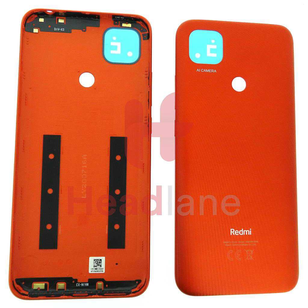 Xiaomi Redmi 9C Back / Battery Cover -Orange - 55050000ES2D - Xiaomi Replacement Part