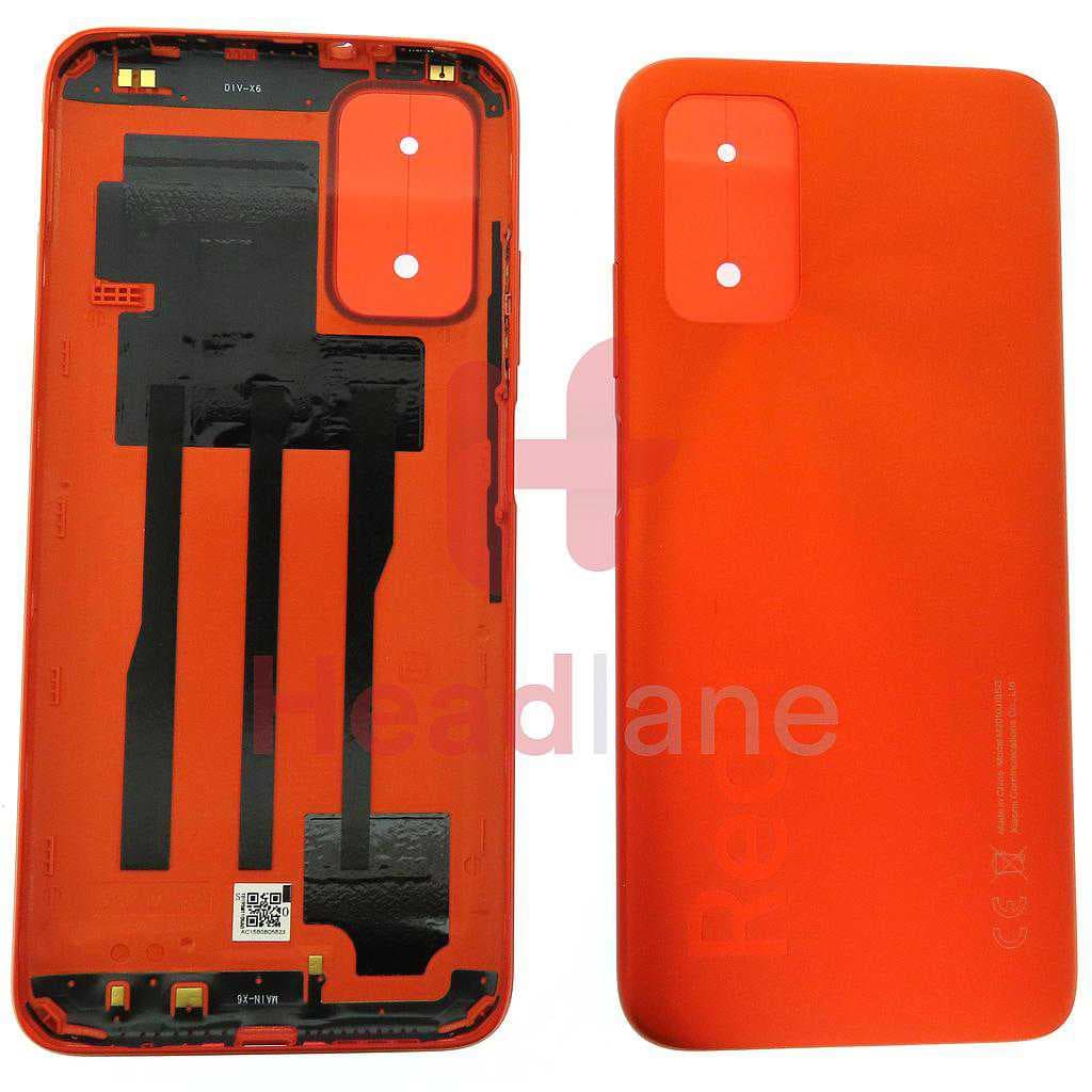 Xiaomi Redmi 9T Back / Battery Cover - Orange - 55050000RD9X - Xiaomi Replacement Part