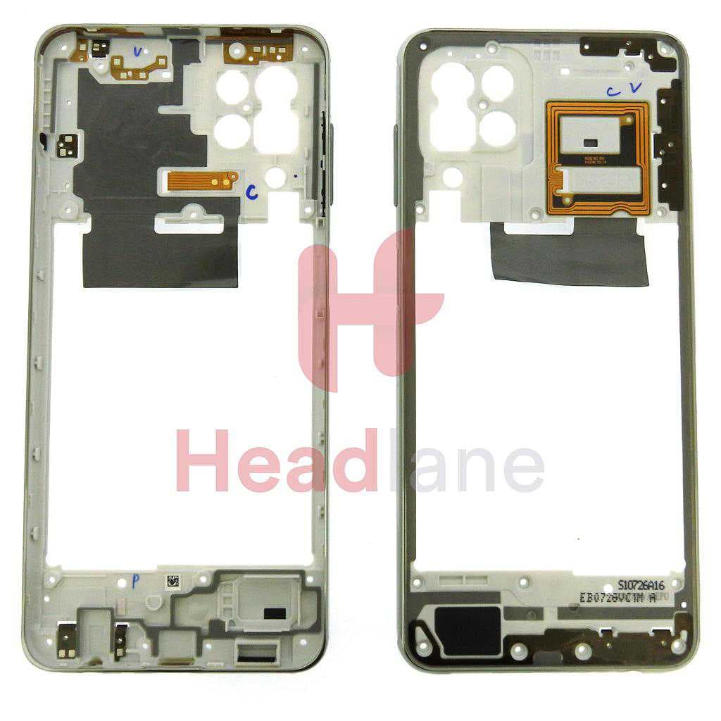 Samsung SM-M325 Galaxy M32 Middle Cover / Chassis - White - GH98-46876C - Samsung Replacement Part