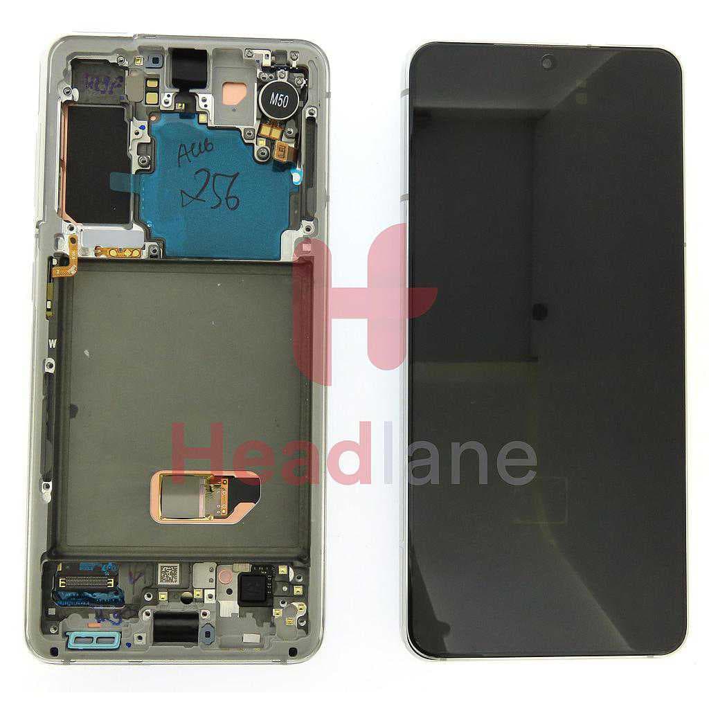 Samsung SM-G991 Galaxy S21 5G LCD Display / Screen + Touch - Phantom White (Without Camera) - GH82-27256C - Samsung Replacement Part