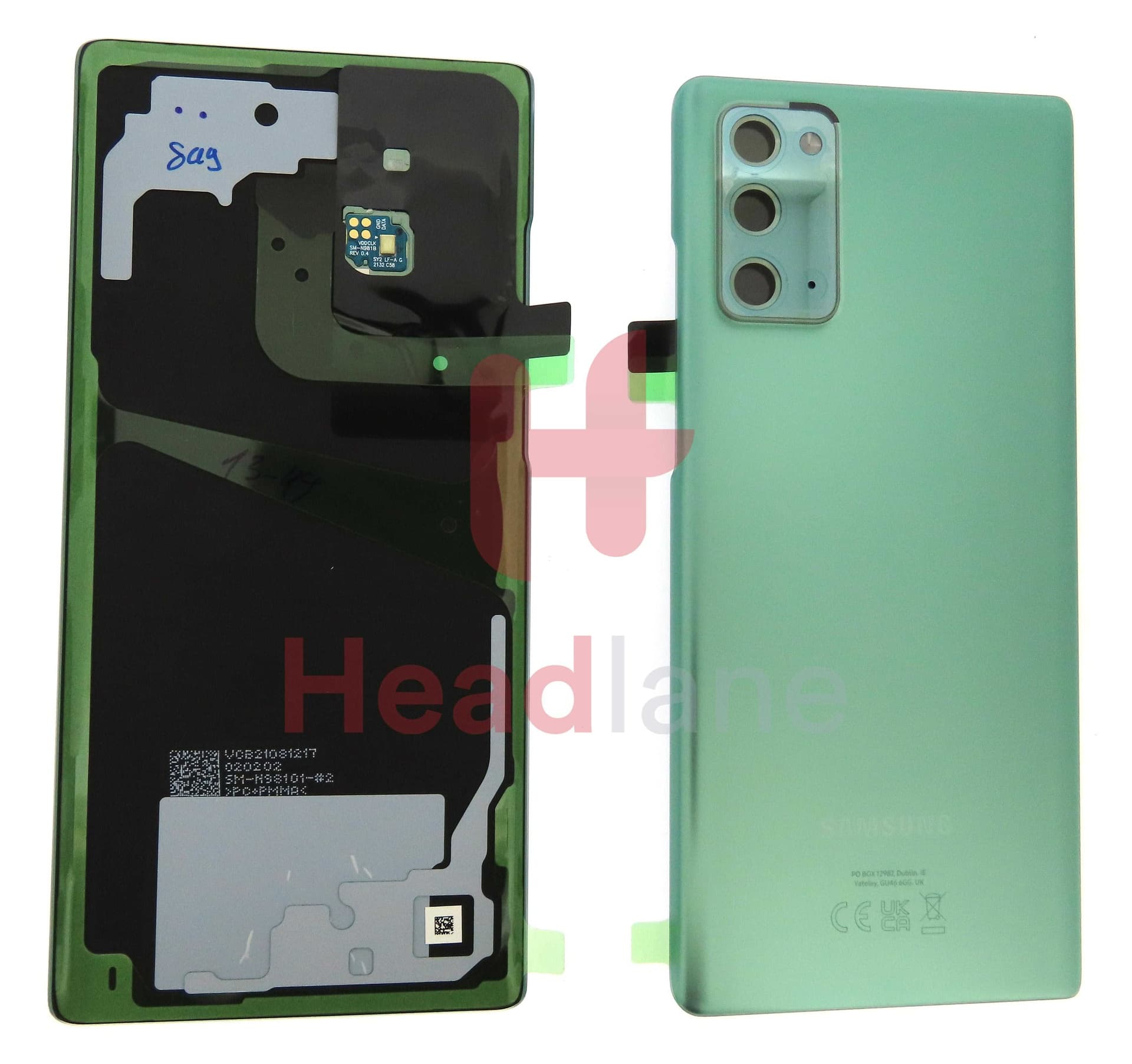 Samsung SM-N981 Galaxy Note 20 Back / Battery Cover - Green (UKCA) - GH82-27280C - Samsung Replacement Part