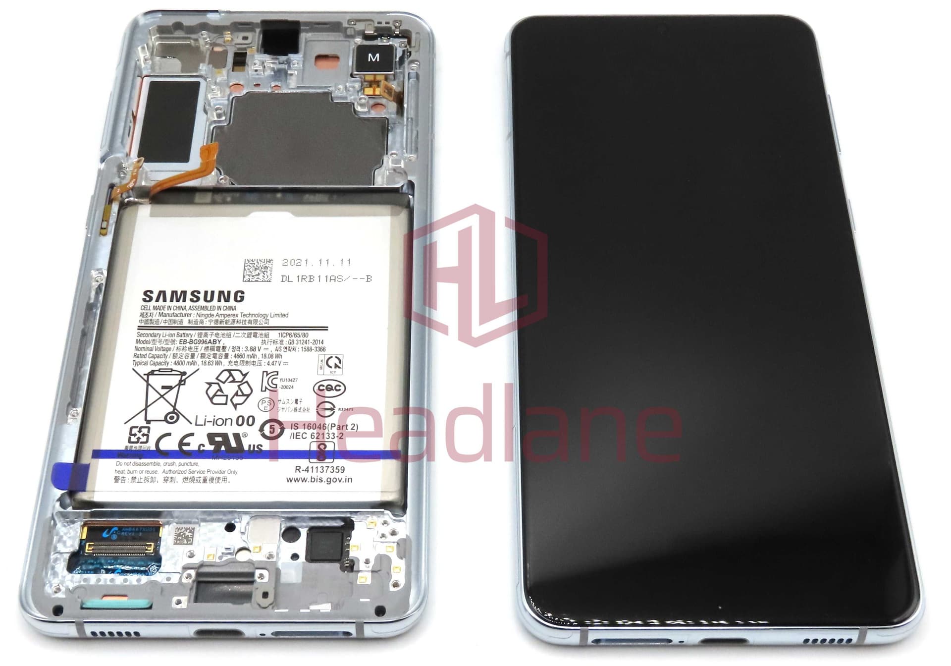 Samsung SM-G996 Galaxy S21+ 5G LCD Display / Screen + Touch + Battery - Phantom Silver (No Camera) - GH82-27276C - Samsung Replacement Part