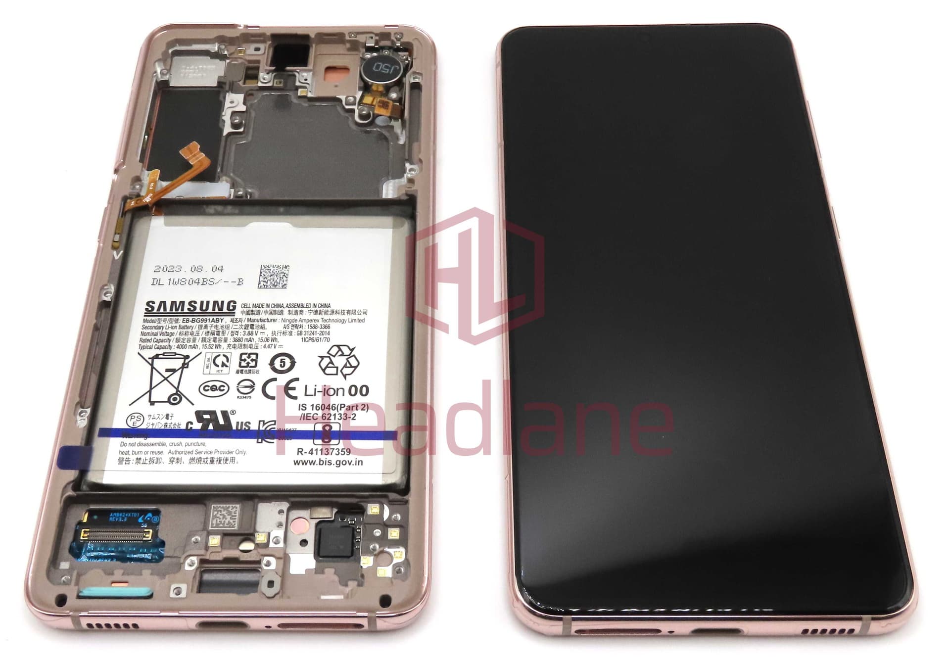 Samsung SM-G991 Galaxy S21 5G LCD Display / Screen + Touch - Phantom Violet + Battery (Without Camera) - GH82-27254B