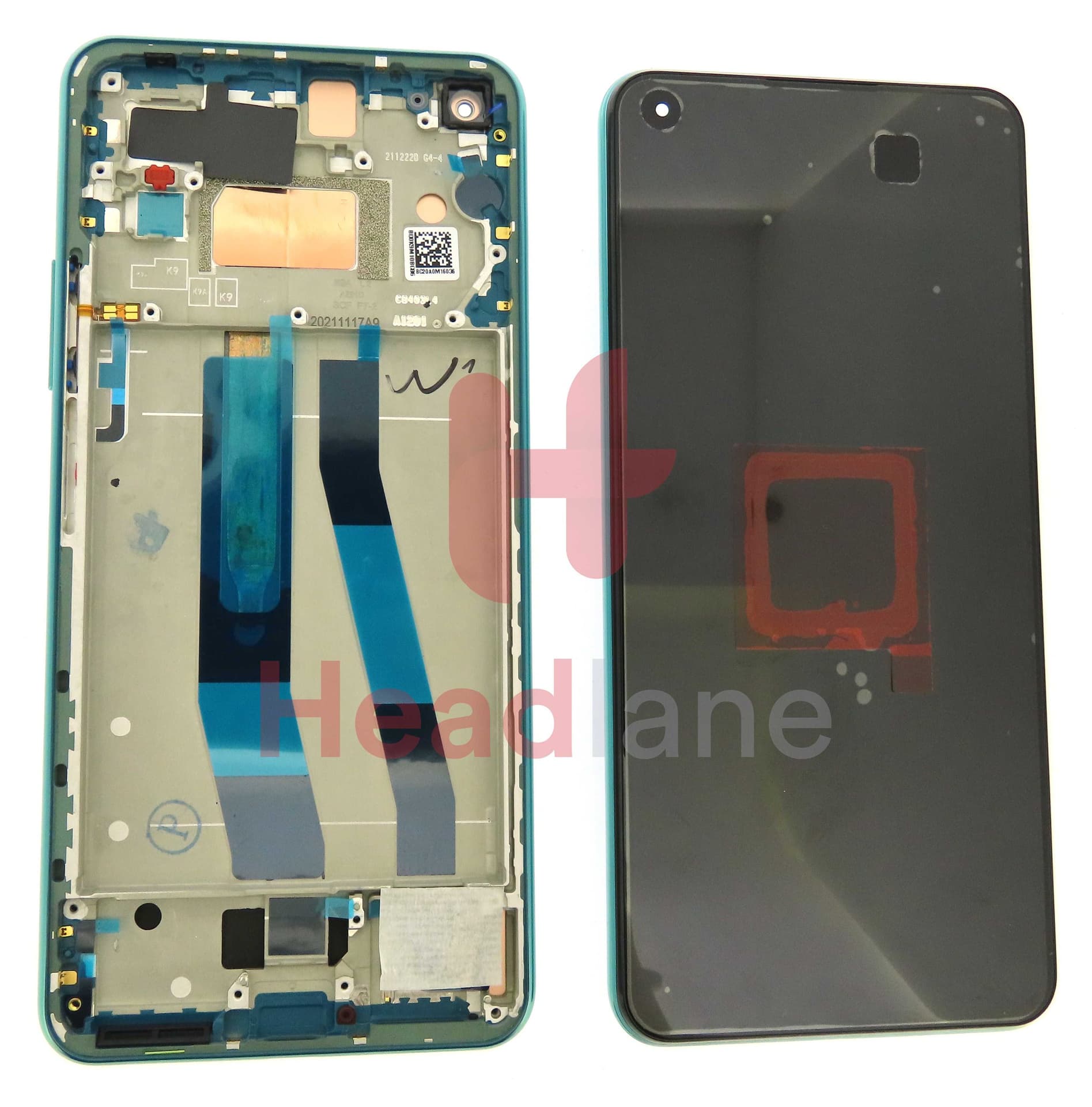 Xiaomi 11 Lite 5G NE LCD Display / Screen + Touch - Green - 56000Q0K9D00 - Xiaomi Replacement Part