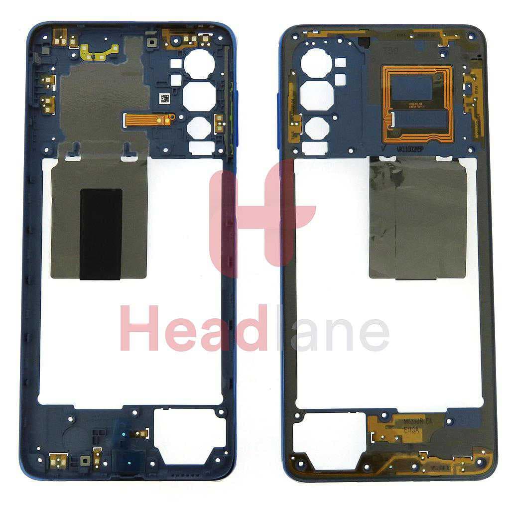Samsung SM-M526 Galaxy M52 5G Middle Cover / Chassis - Blue - GH98-46916B - Samsung Replacement Part