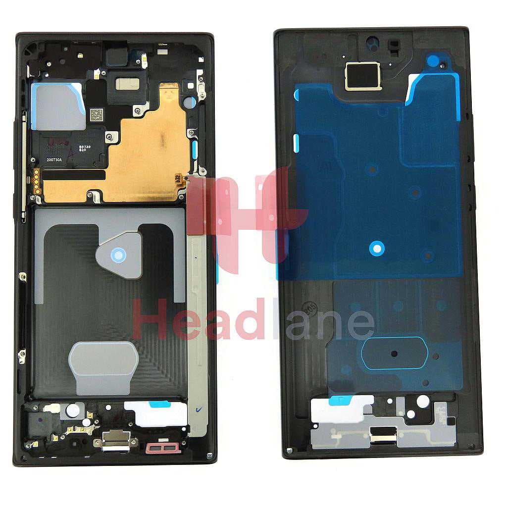 Samsung SM-N985 N986 Galaxy Note 20 Ultra 4G / 5G Front Cover / Frame - Black - GH96-13857A - Samsung Replacement Part