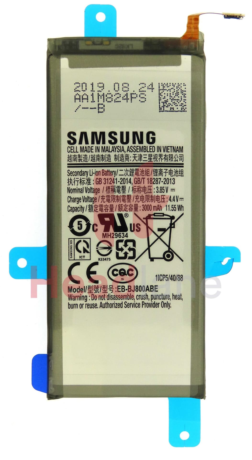 Samsung SM-J600 SM-A600 Galaxy J6 A6 (2018) EB-BJ800ABE 3000mAh Internal Battery (No Box / Service Pack) - GH82-16865A-NB - Samsung Replacement Part