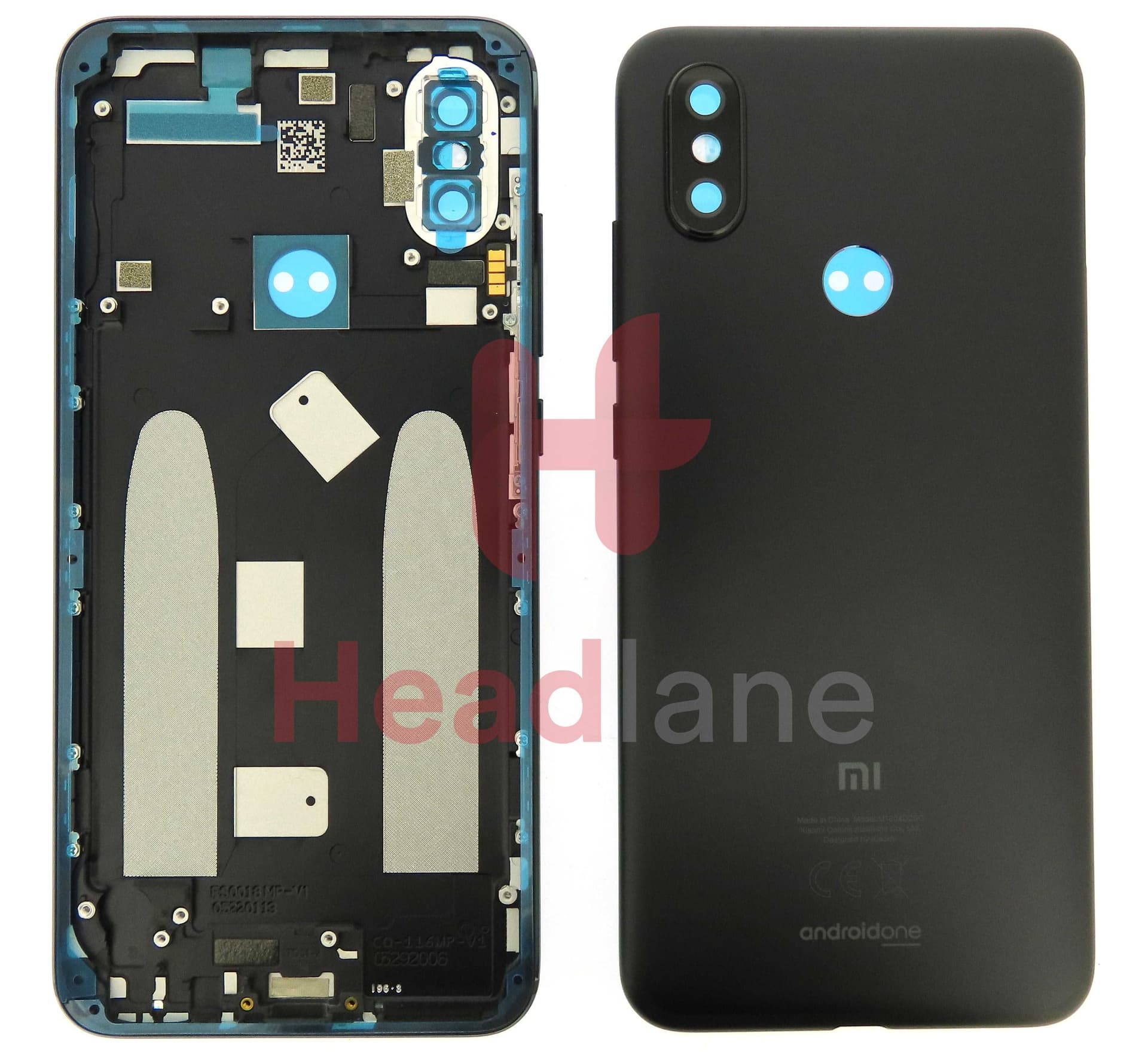 Xiaomi Mi A2 / Mi 6X Back / Battery Cover - Black - 5606200580B6 - Xiaomi Replacement Part
