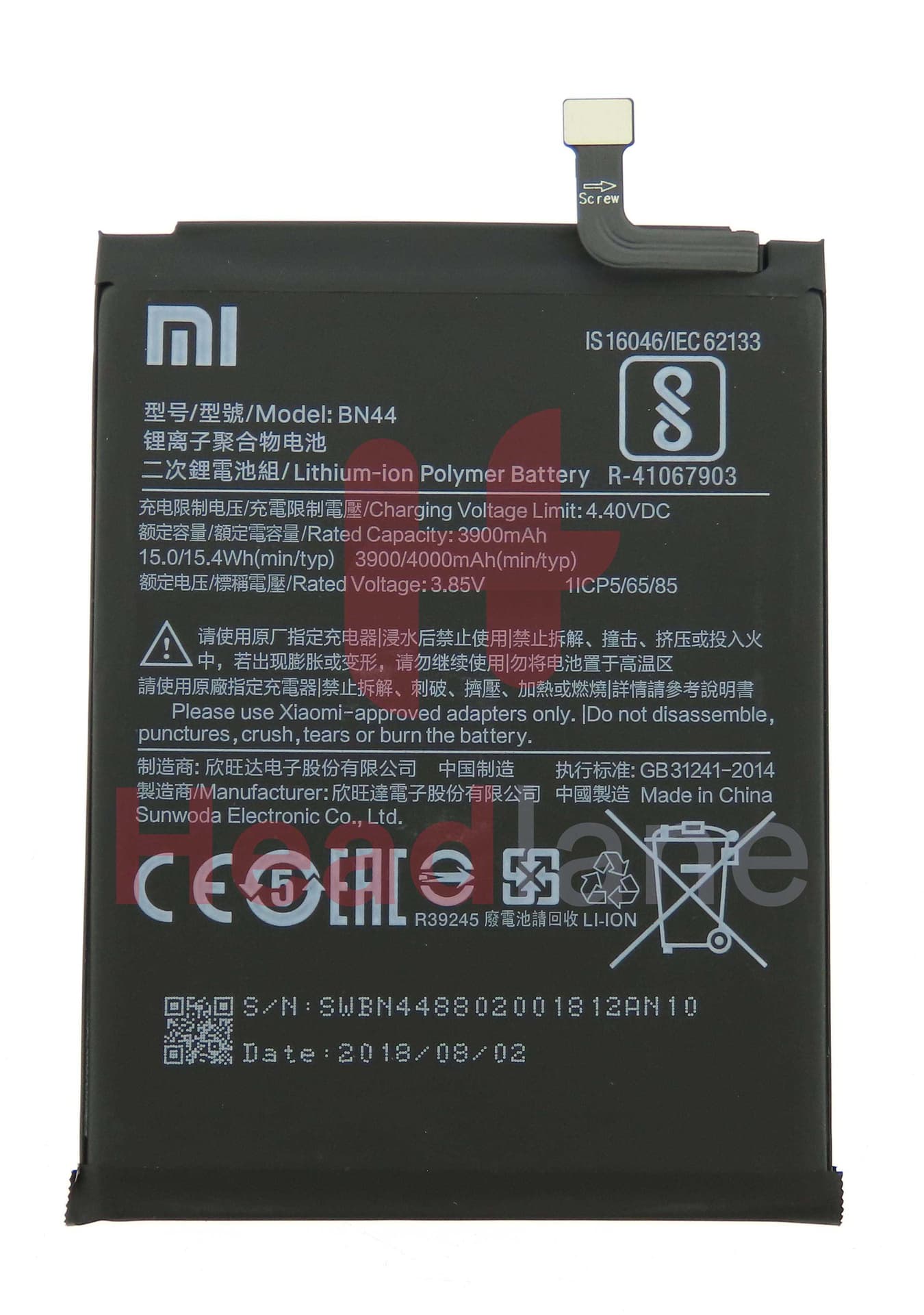 Xiaomi Redmi 5 Plus BN44 4000mAh Battery - 46BN44G02014 - Xiaomi Replacement Part