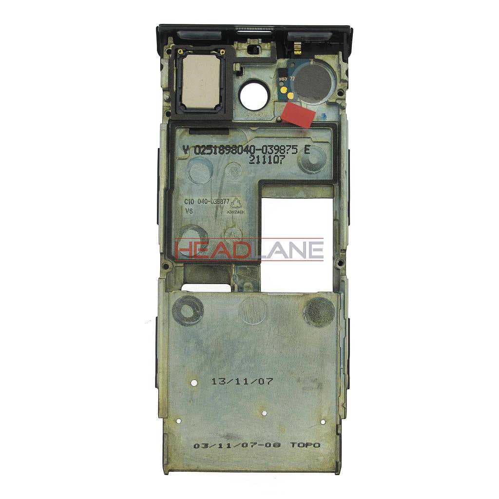 Nokia 7900 Prism Middle Cover - Black - 0251898 - Nokia Replacement Part