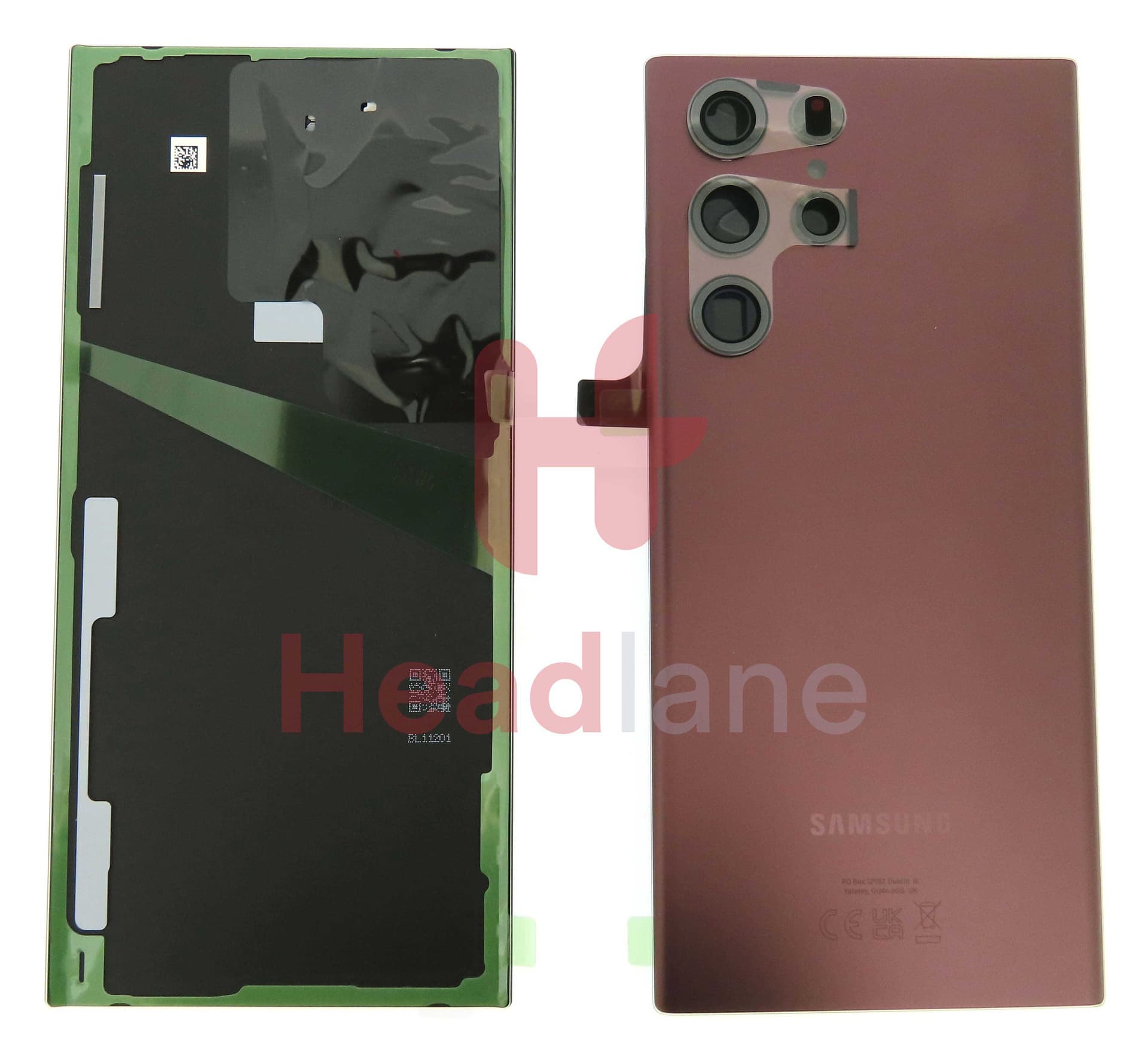 Samsung SM-S908 Galaxy S22 Ultra Back / Battery Cover - Burgundy - GH82-27457B - Samsung Replacement Part