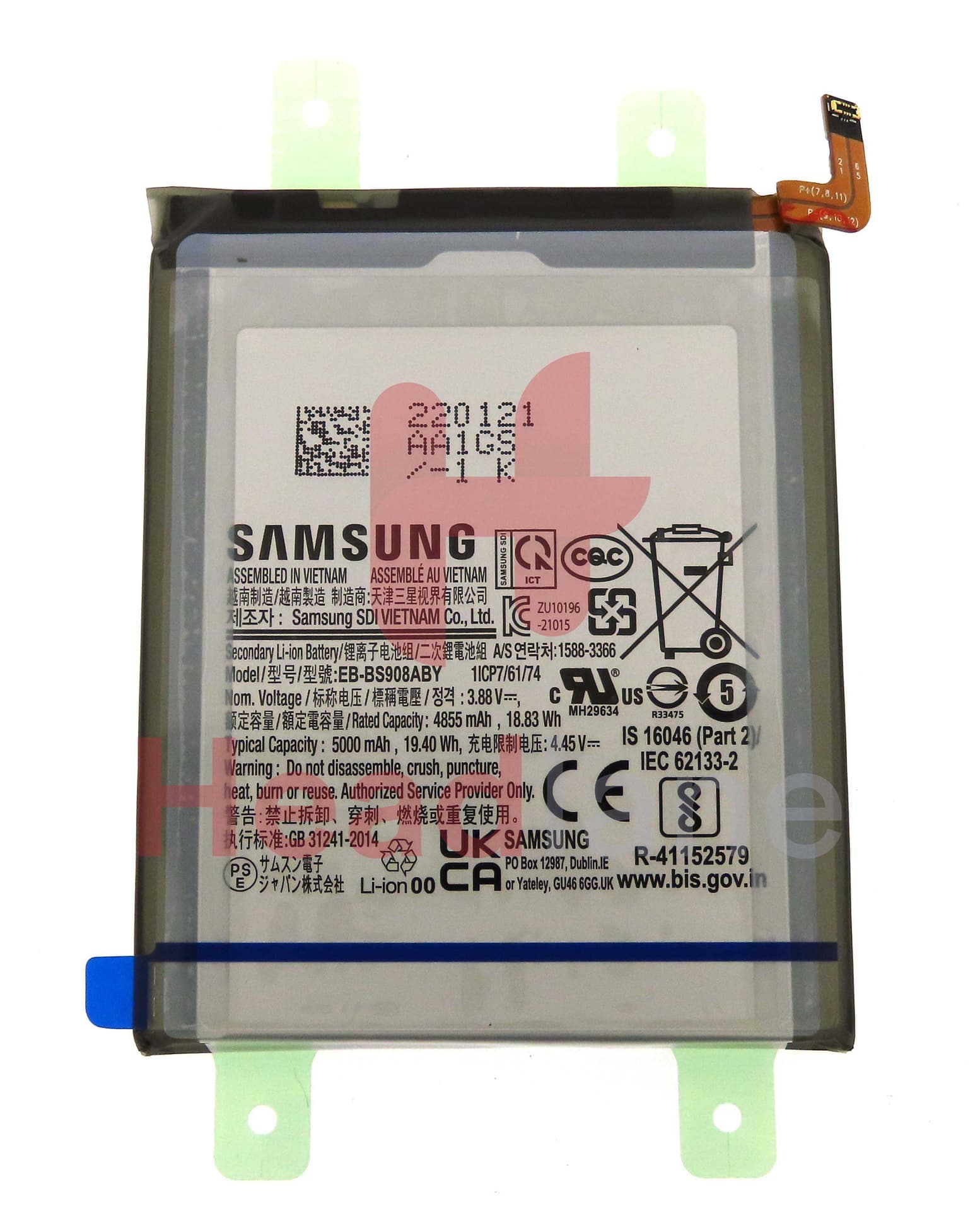 Samsung SM-S908 Galaxy S22 Ultra EB-BS908ABY Internal Battery - GH82-27484A - Samsung Replacement Part