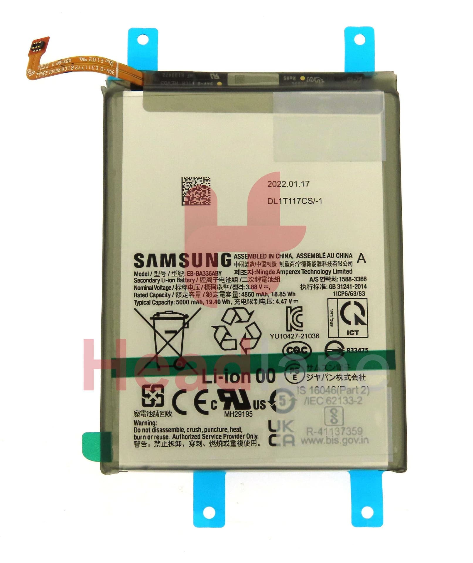 Samsung SM-A336 A536 Galaxy A33 A53 5G EB-BA336ABY 5000mAh Internal Battery - GH82-28027A - Samsung Replacement Part