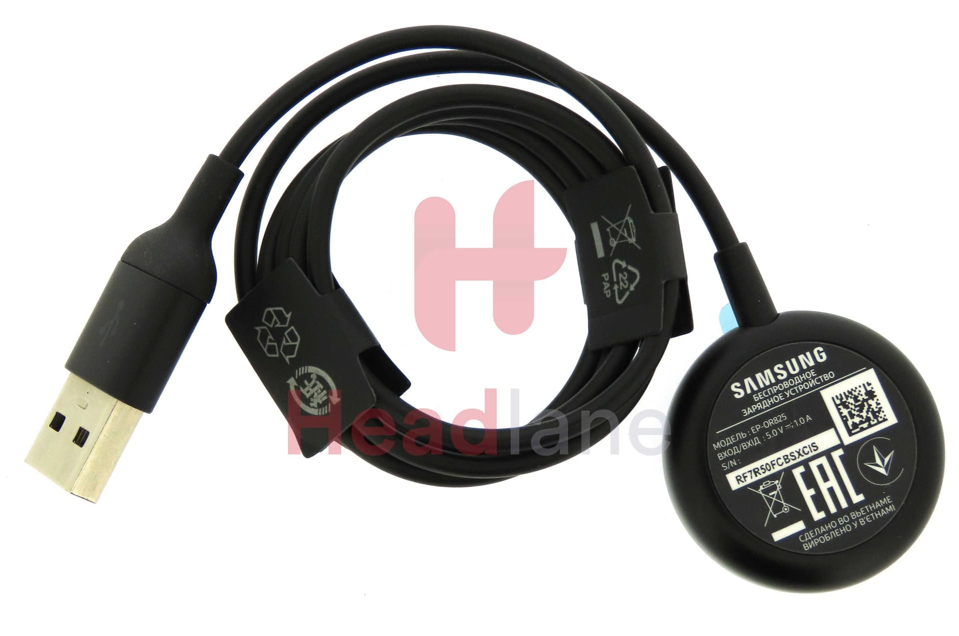 Samsung SM-R825 Galaxy Watch Active2 Wireless Charger EP-OR825 - Black - GH96-12894A - Samsung Replacement Part
