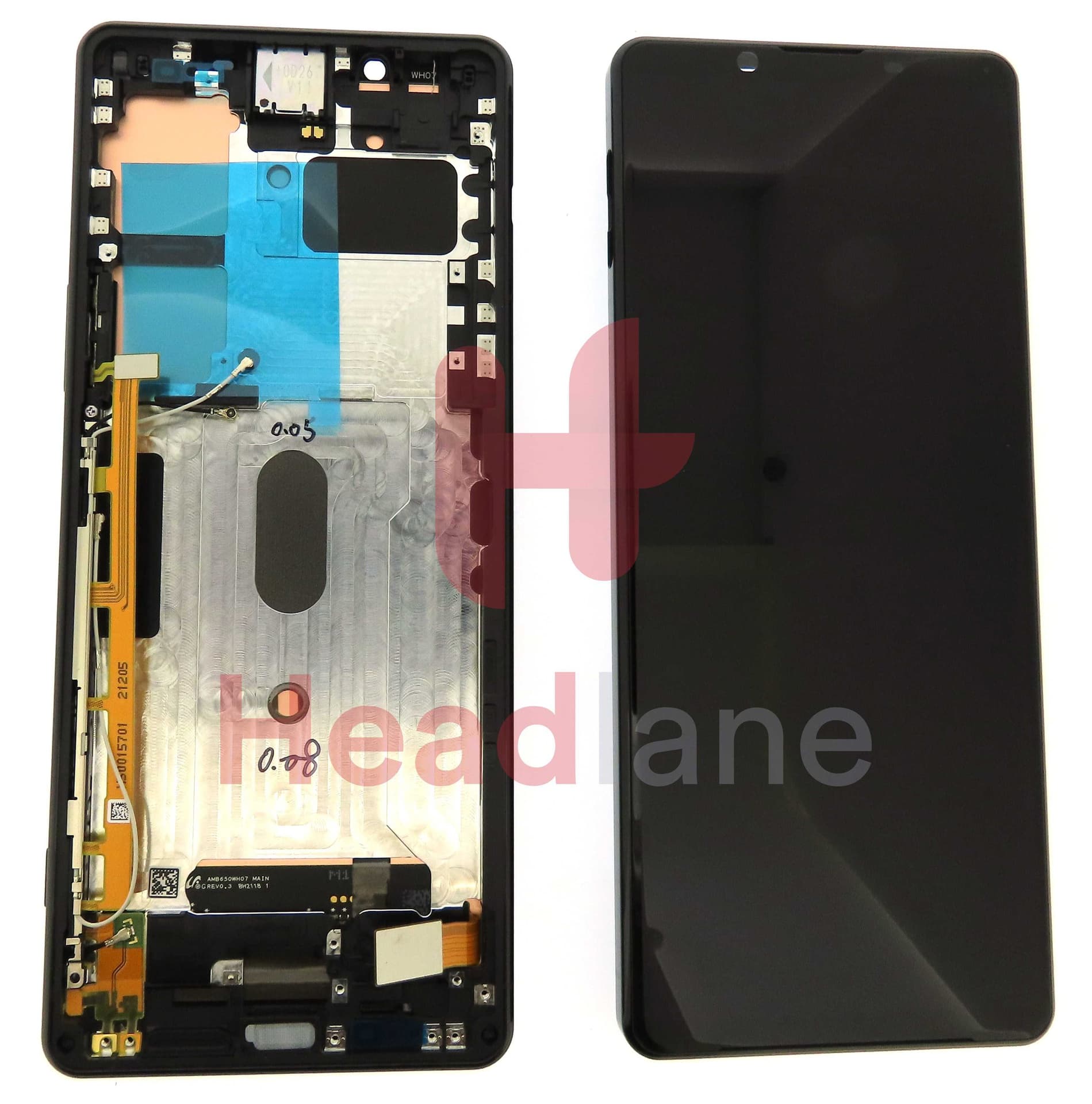 Sony XQ-AT51 XQ-AT52 Xperia 1 II LCD Display / Screen + Touch - Black - A5019821A - Sony Replacement Part