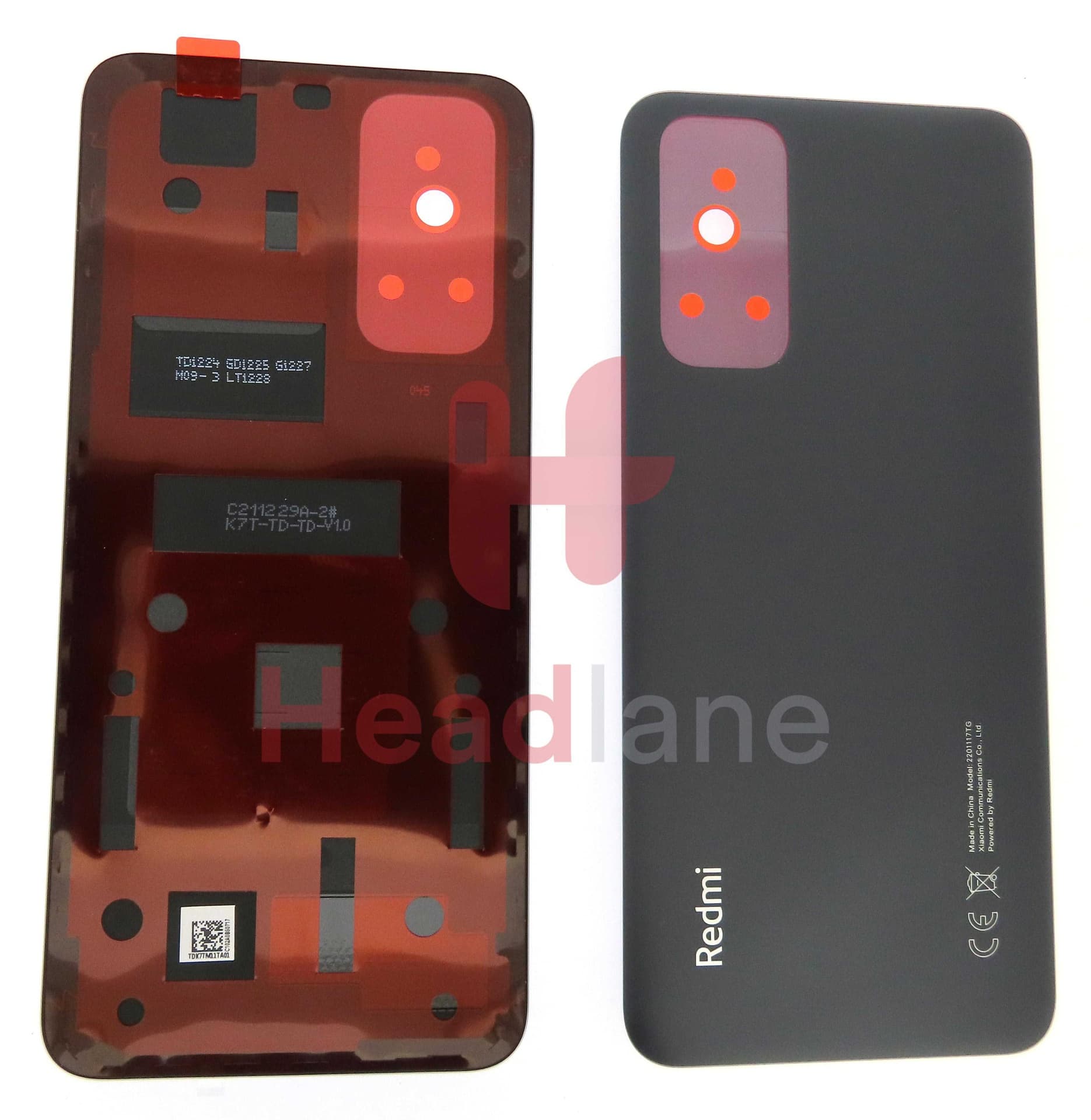 Xiaomi Redmi Note 11 Back / Battery Cover - Black / Grey - 55050001VB9T - Xiaomi Replacement Part