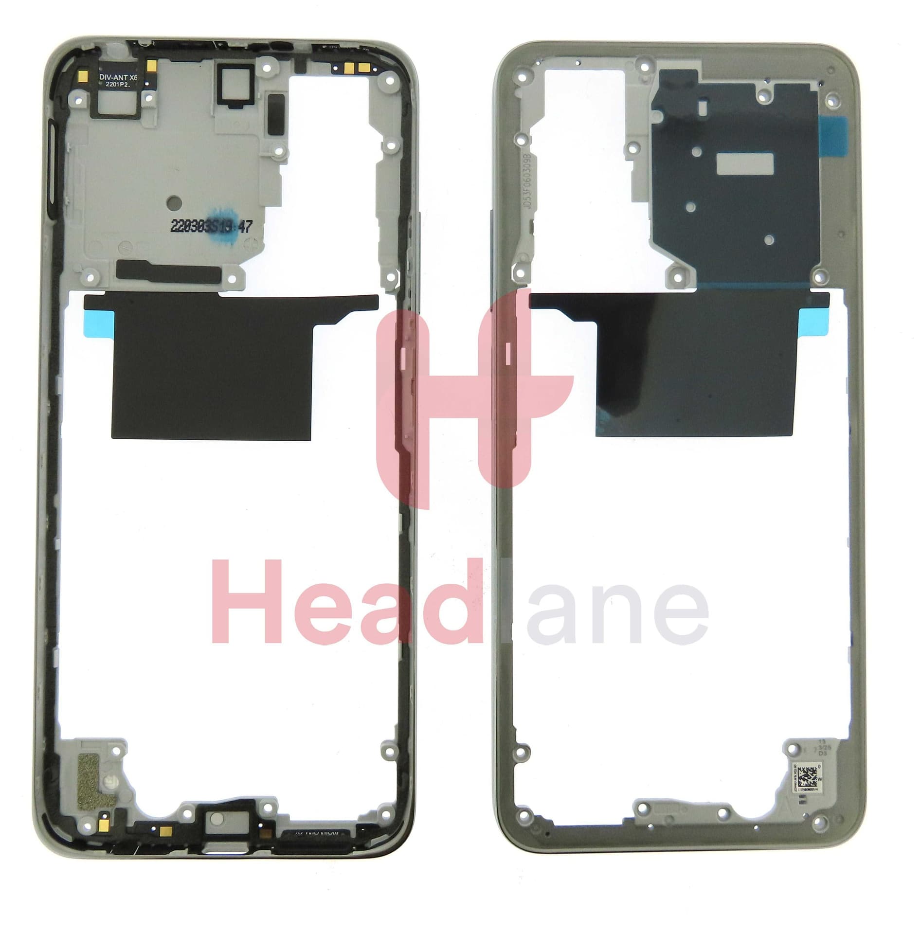 Xiaomi Redmi Note 11S Middle Cover / Chassis - Silver - 55020000QK9T - Xiaomi Replacement Part