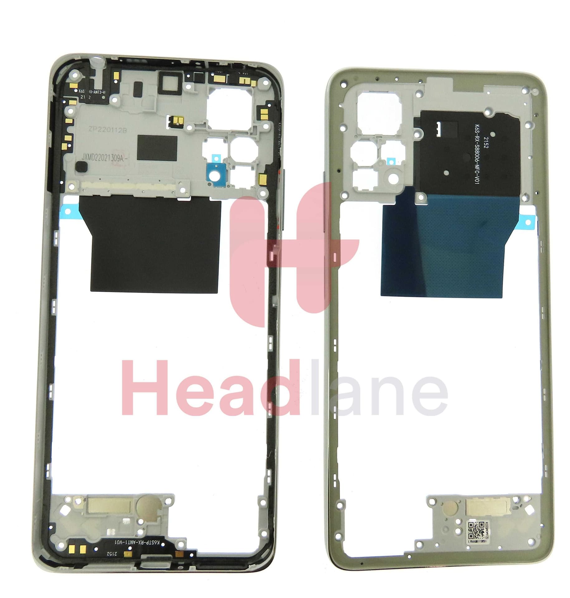 Xiaomi Redmi Note 11 Pro 5G Middle Cover / Chassis - Silver - 55020000KF7D - Xiaomi Replacement Part