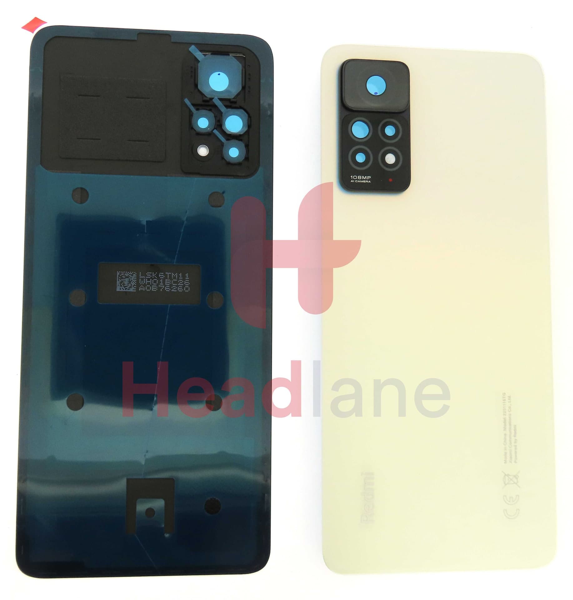 Xiaomi Redmi Note 11 Pro Back / Battery Cover - White - 5600040K6T00 - Xiaomi Replacement Part