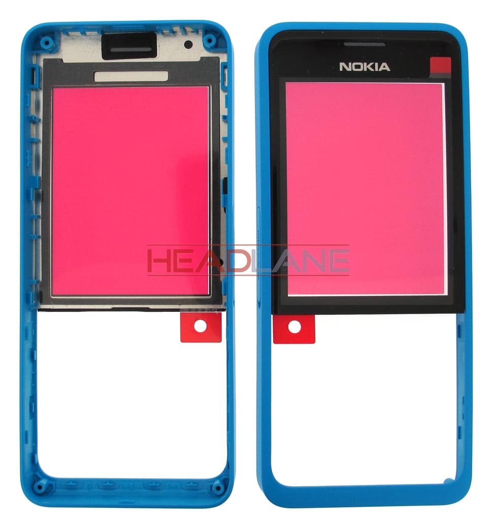Nokia Asha 301 (Dual SIM) Front Cover - Cyan - 02500N3 - Nokia Replacement Part