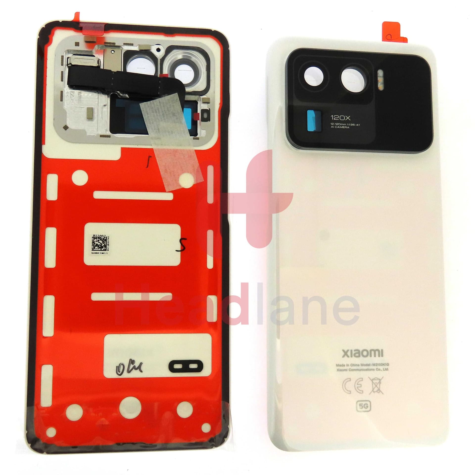 Xiaomi Mi 11 Ultra Back / Battery Cover - White - 56000800K100 - Xiaomi Replacement Part