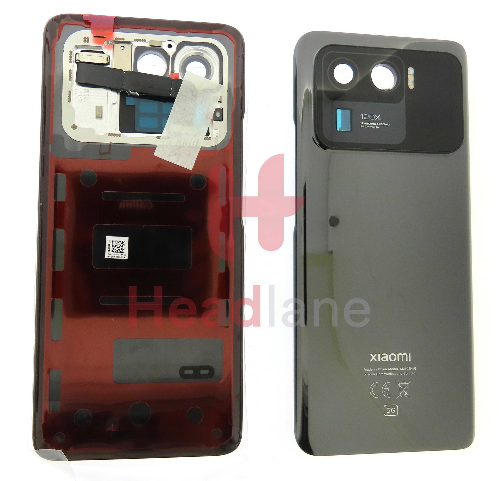 Xiaomi Mi 11 Ultra Back / Battery Cover - Black - 56000700K100 - Xiaomi Replacement Part