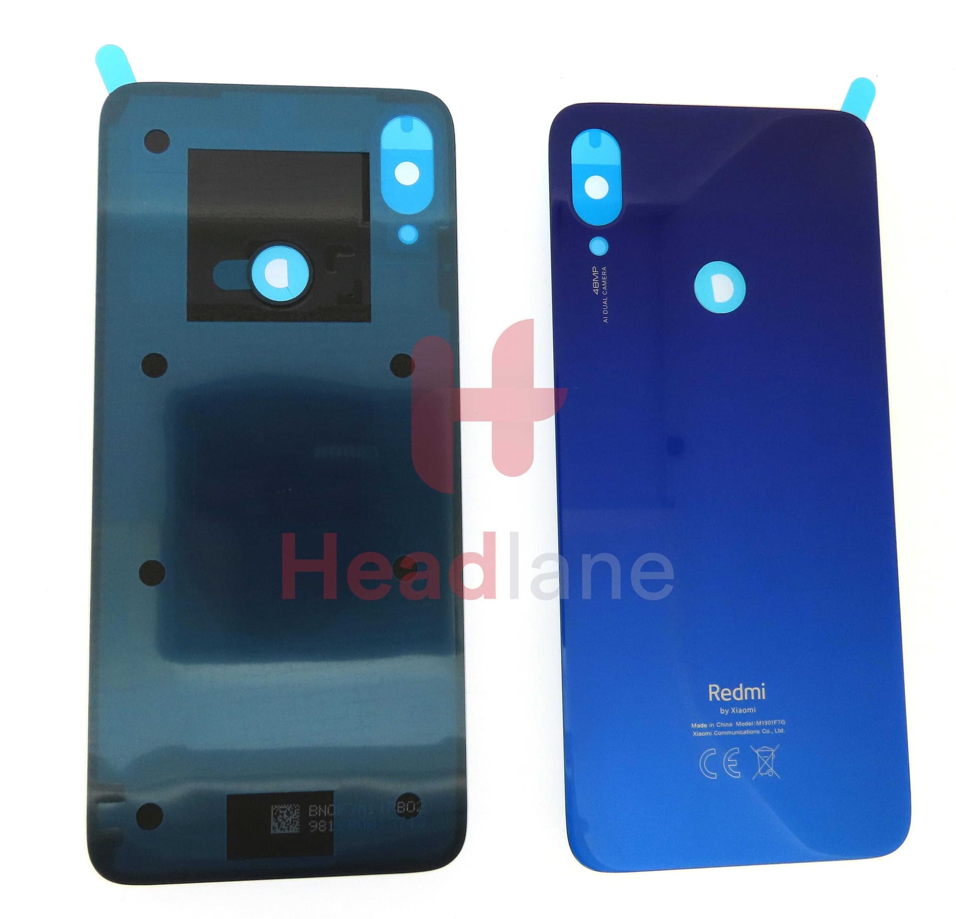 Xiaomi Redmi Note 7 Back / Battery Cover - Blue - 5540431000A7 - Xiaomi Replacement Part