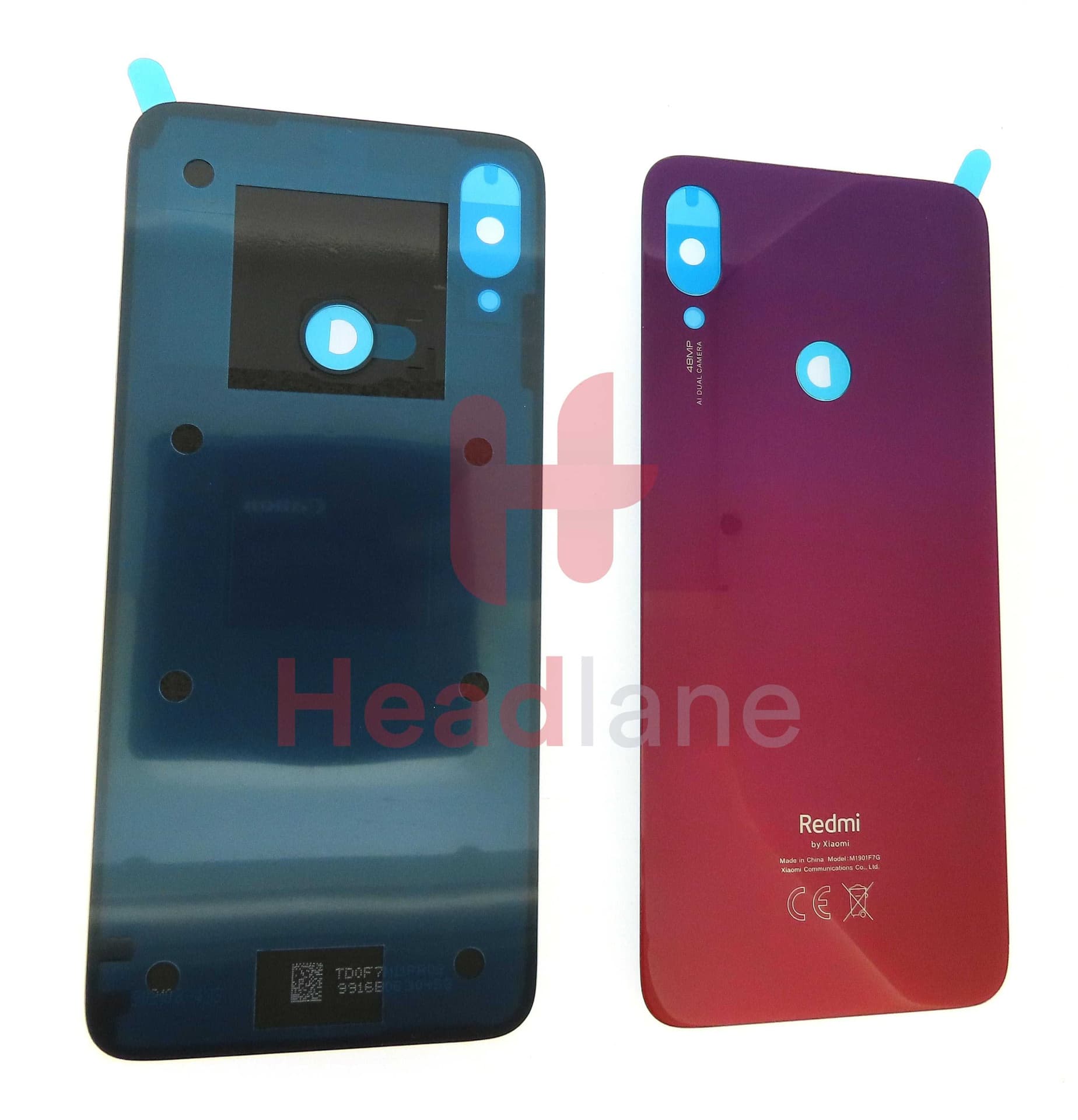 Xiaomi Redmi Note 7 Back / Battery Cover - Red - 5540432000G6 - Xiaomi Replacement Part