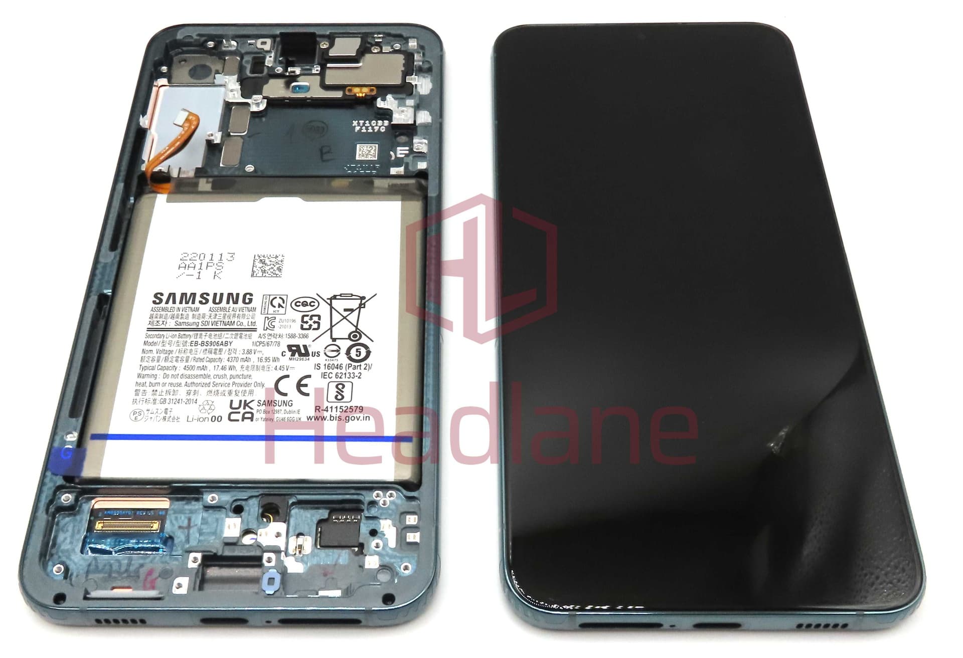 Samsung SM-S906 Galaxy S22+ / Plus LCD Display / Screen + Touch + Battery - Green - GH82-27499C