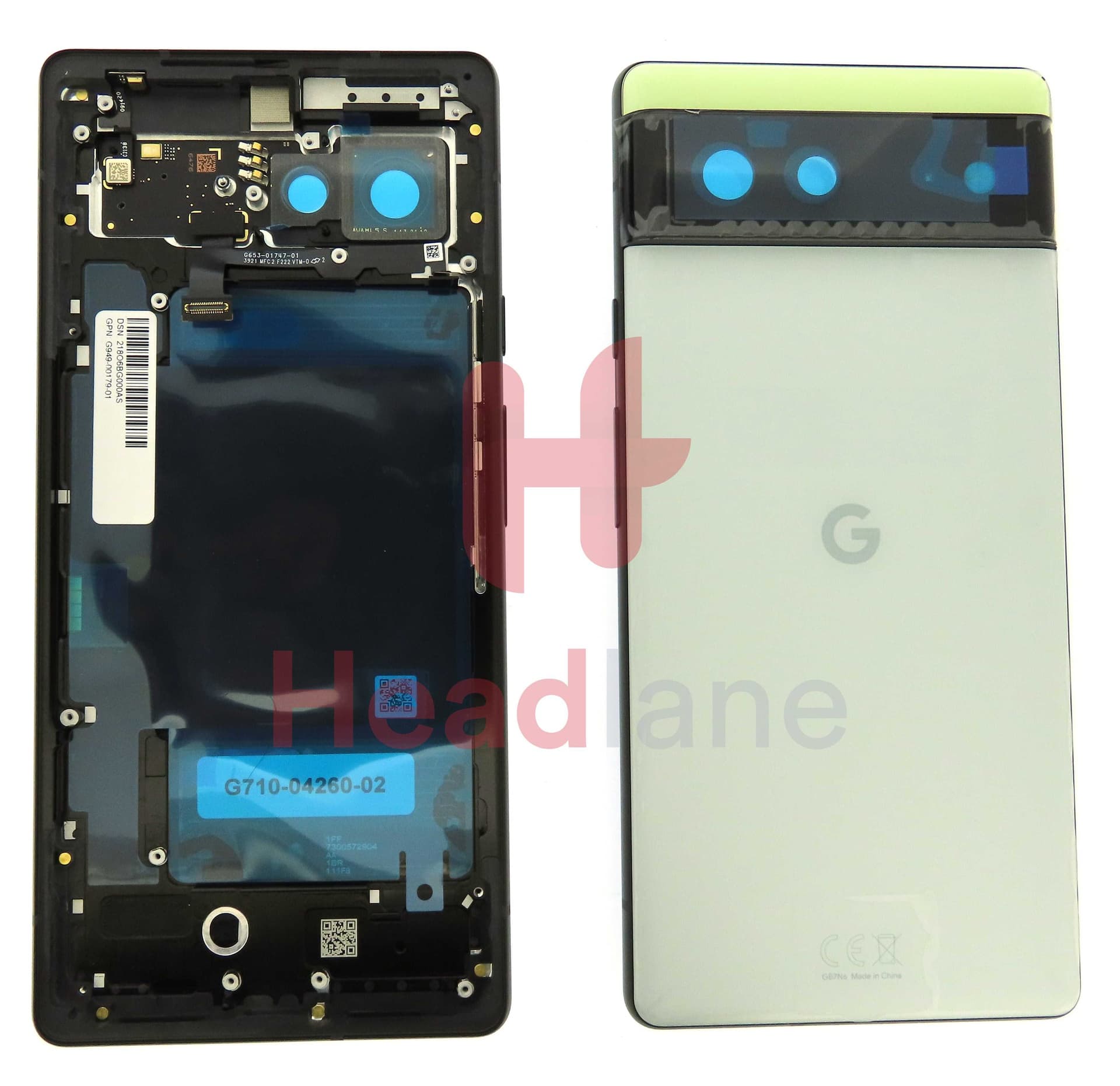 Google Pixel 6 Back / Battery Cover - Sorta Seafoam - G949-00179-01 - Google Replacement Part