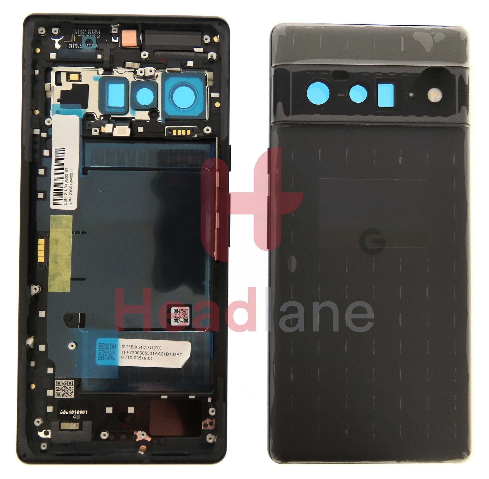 Google Pixel 6 Pro Back / Battery Cover - Stormy Black - G949-00223-01 - Google Replacement Part