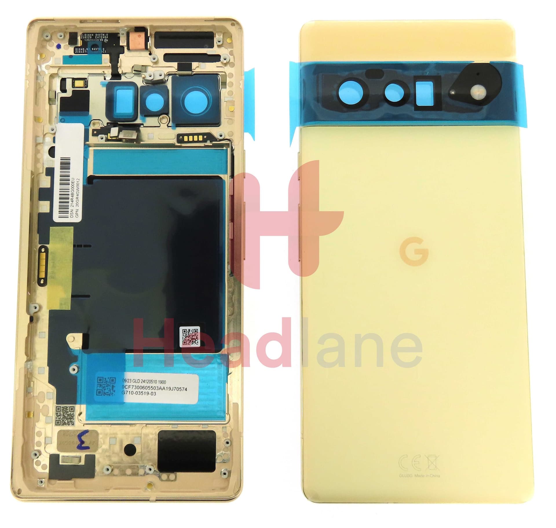 Google Pixel 6 Pro Back / Battery Cover - Sorta Sunny - G949-00224-01 - Google Replacement Part