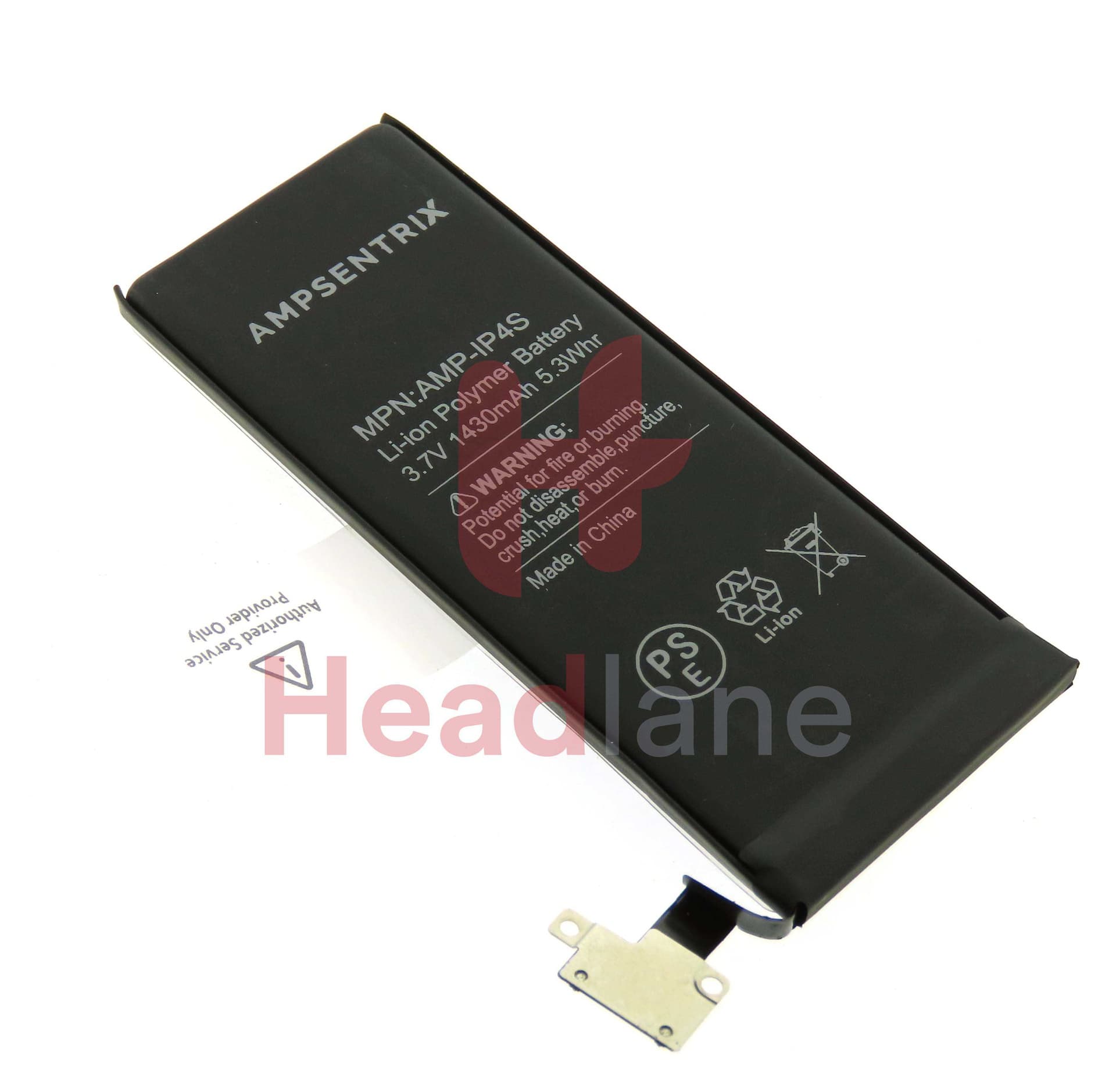 Apple iPhone 4S Compatible Replacement Battery (AmpSentrix) - MS-008 - Ampsentrix Replacement Part