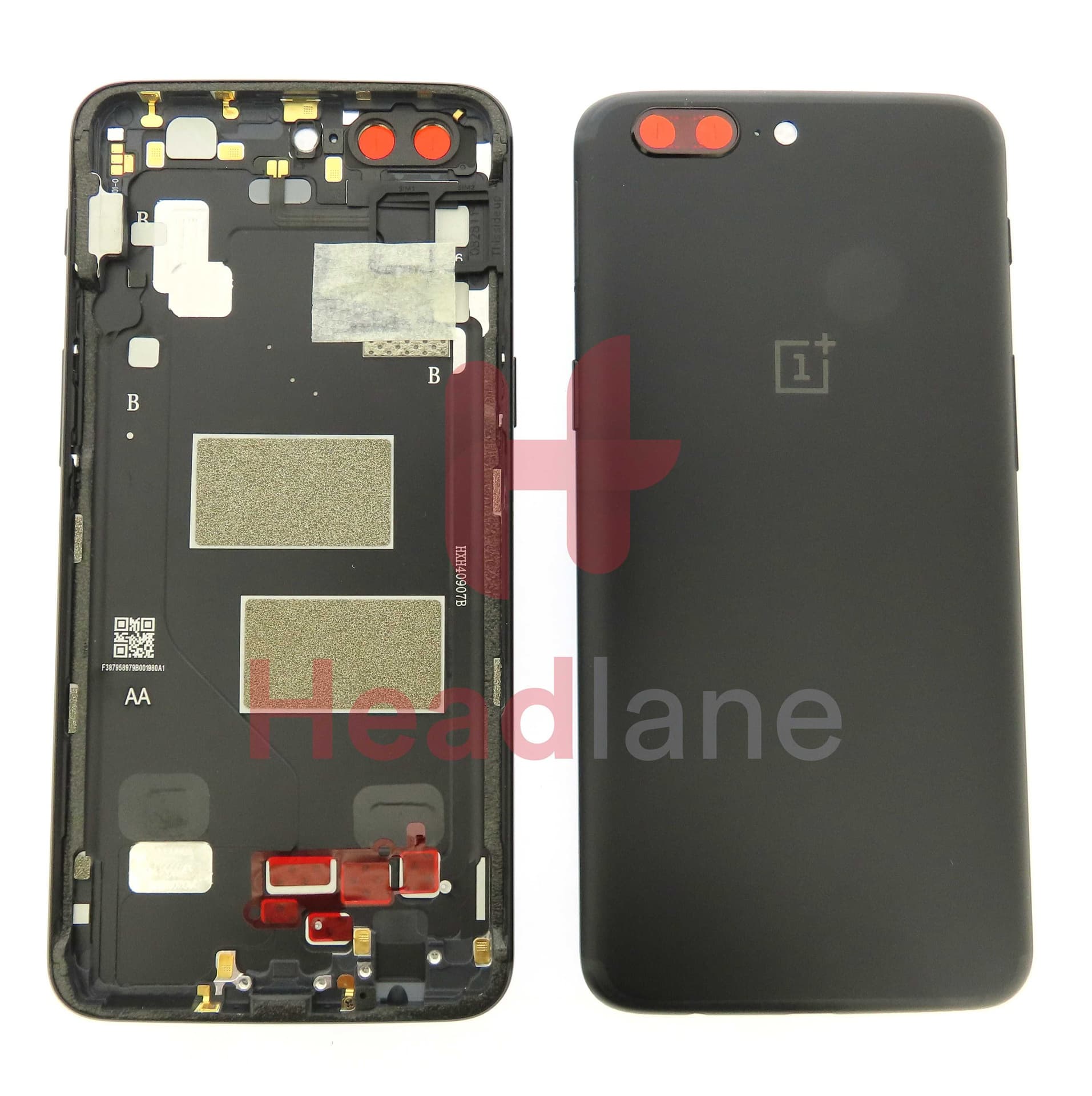 OnePlus 5 Back / Battery Cover - Black - 2011100007 - OnePlus Replacement Part