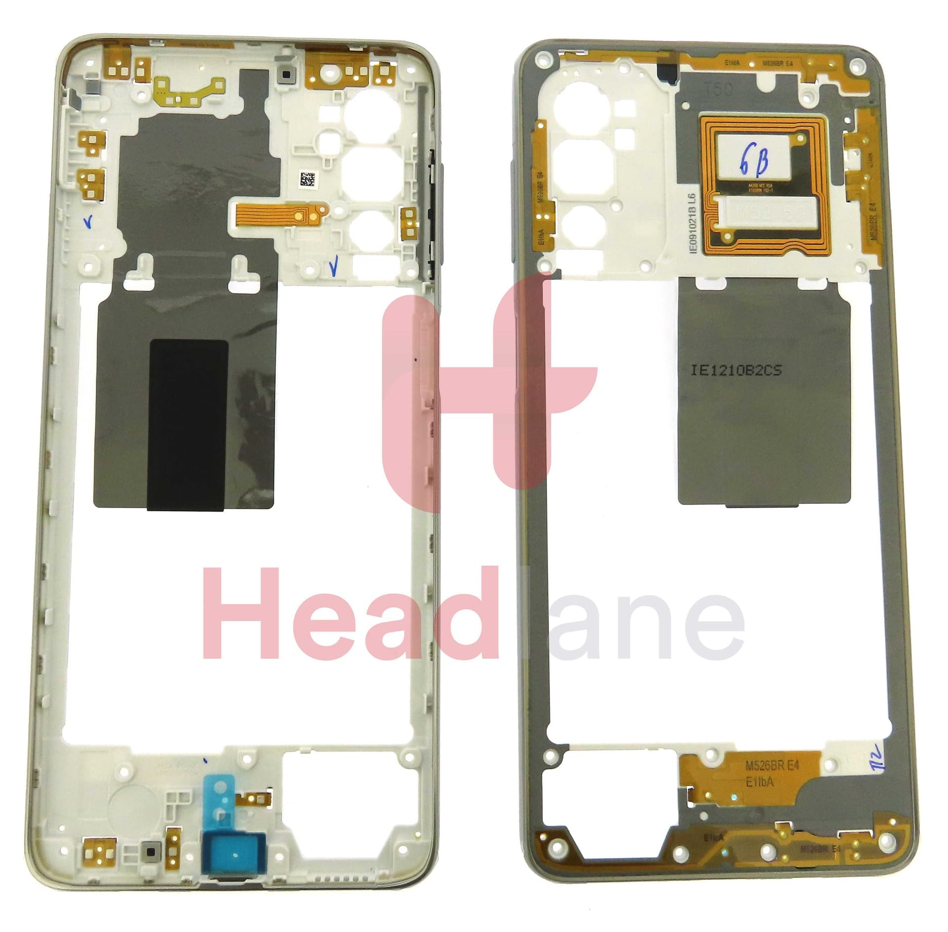 Samsung SM-M526 Galaxy M52 5G Middle Cover / Chassis - White - GH98-46916C - Samsung Replacement Part