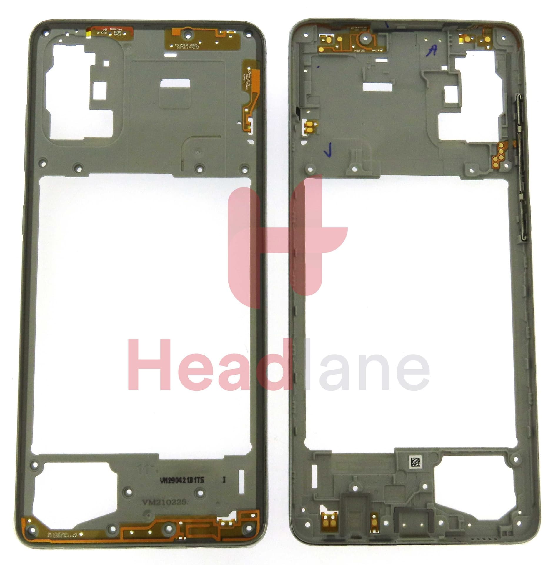 Samsung SM-A715 Galaxy A71 Middle Cover / Chassis - Silver - GH98-44756B - Samsung Replacement Part