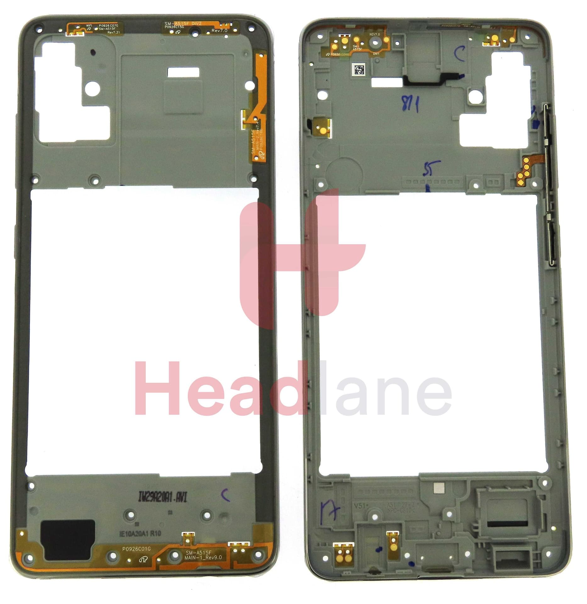Samsung SM-A515 Galaxy A51 Middle Cover / Chassis - White / Silver - GH98-46128A - Samsung Replacement Part