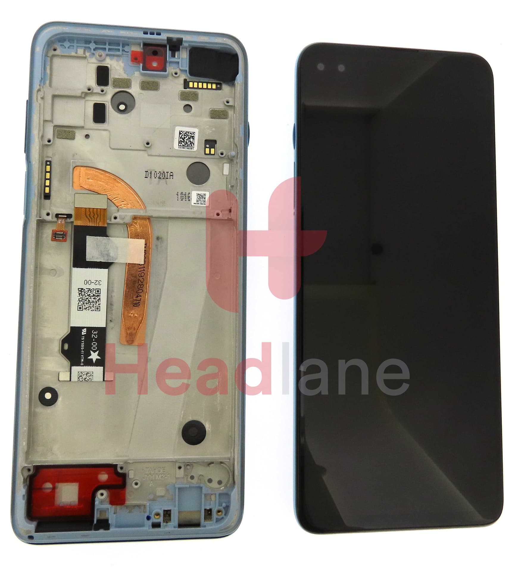 Motorola XT2125 Moto G100 LCD Display / Screen + Touch - White - 5D68C18073 - Lenovo / Motorola Replacement Part