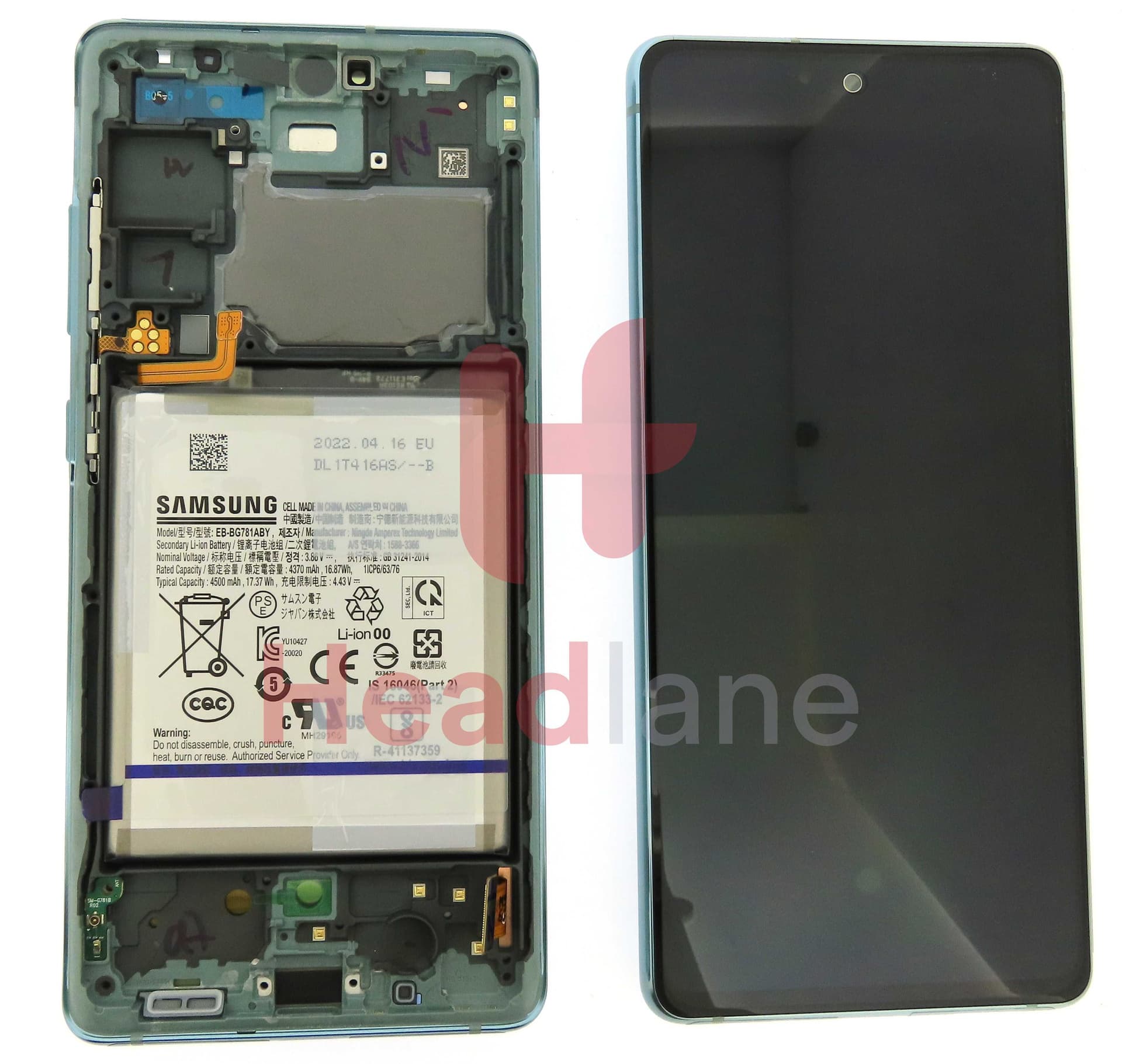 Samsung SM-G781 Galaxy S20 FE 5G LCD Display / Screen + Touch + Battery - Cloud Mint - GH82-24478D - Samsung Replacement Part