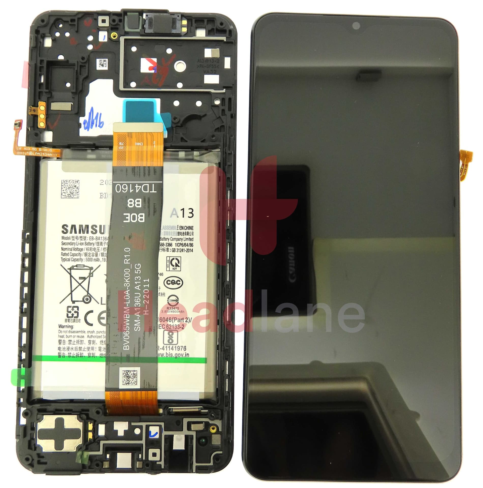 Samsung SM-A136 Galaxy A13 5G LCD Display / Screen + Touch + Battery - GH82-29170A - Samsung Replacement Part