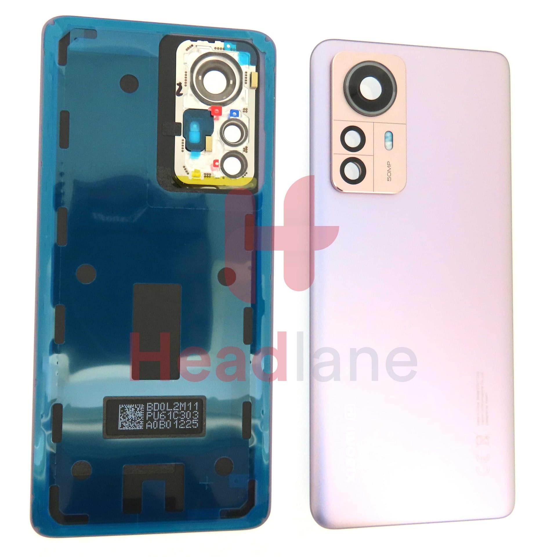 Xiaomi 12 Pro Back / Battery Cover - Purple - 56000K00L200 - Xiaomi Replacement Part