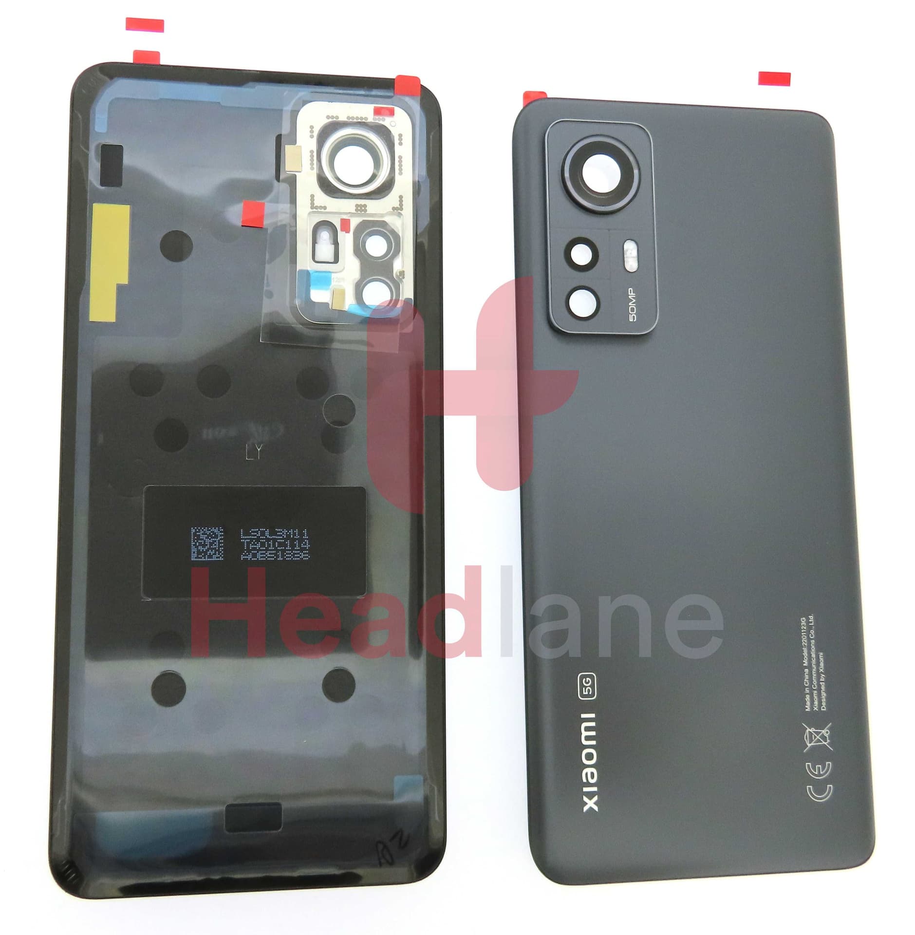 Xiaomi 12 Back / Battery Cover - Black - 56000600L300 - Xiaomi Replacement Part