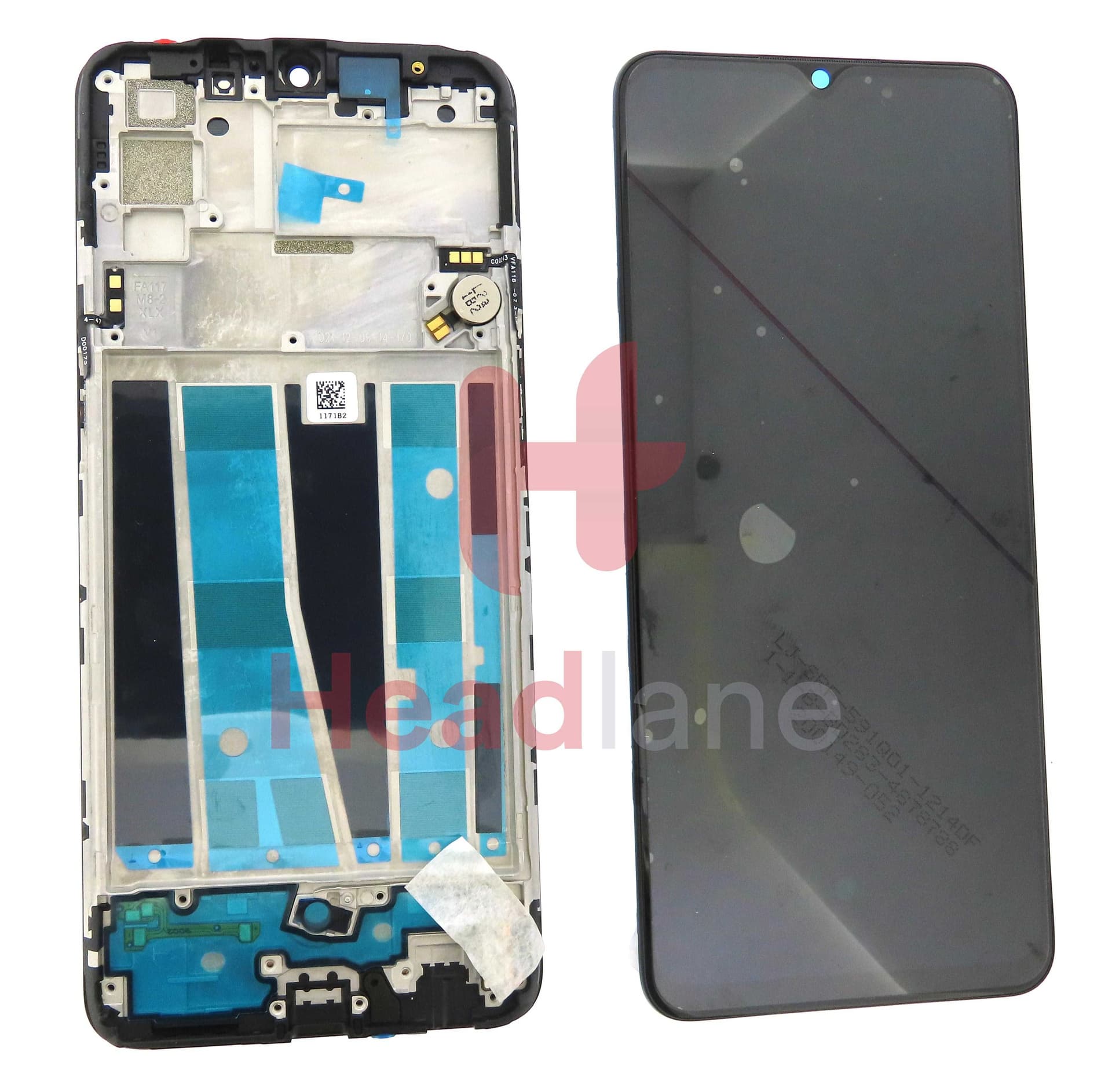 Oppo CPH2021 A91 LCD Display / Screen + Touch - Black - 4903328 - Oppo Replacement Part